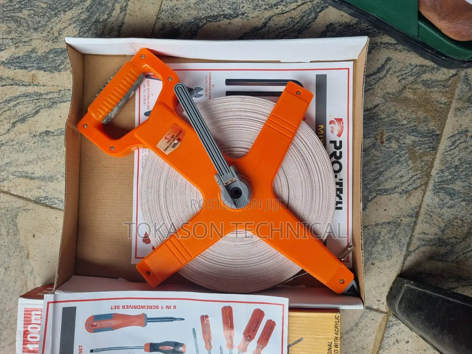 Open-Reel Fiberglass Measuring Tape, 50m in Length, U