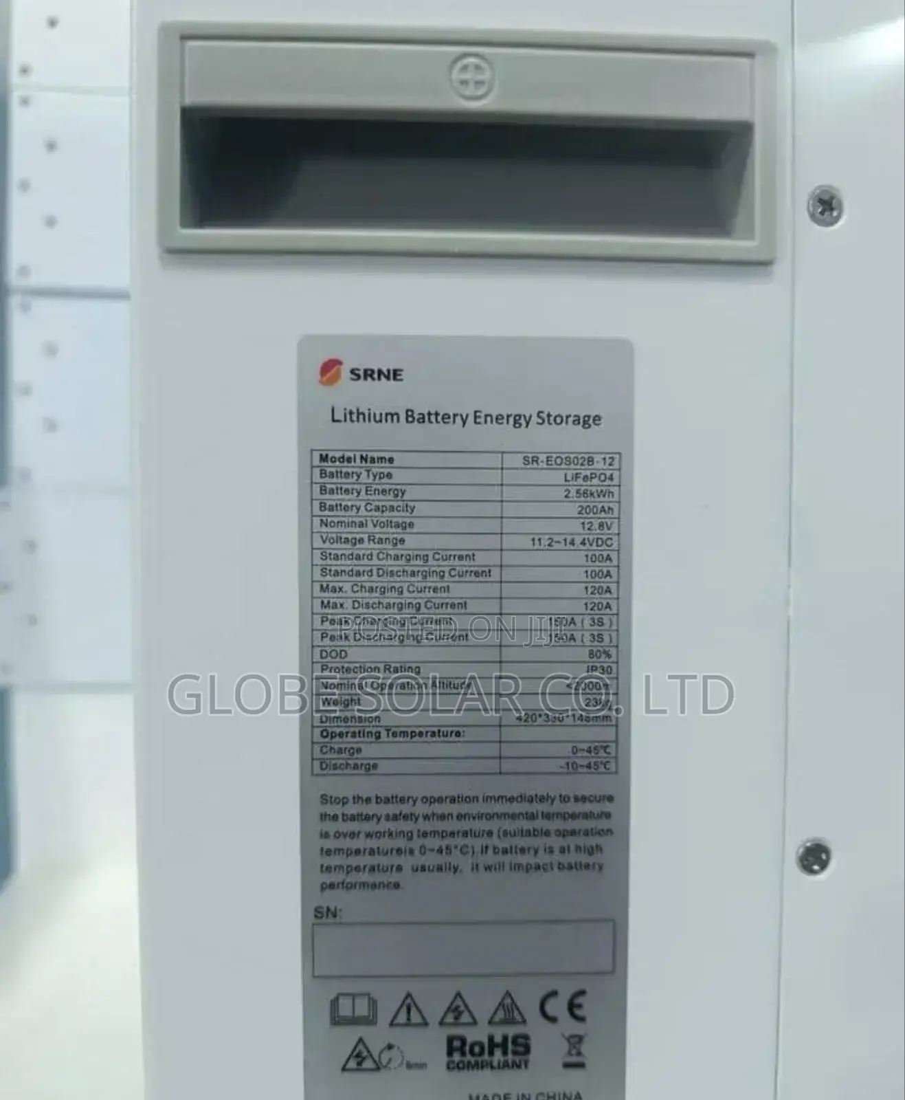 Srne 2.56kw 24v Lithium Battery