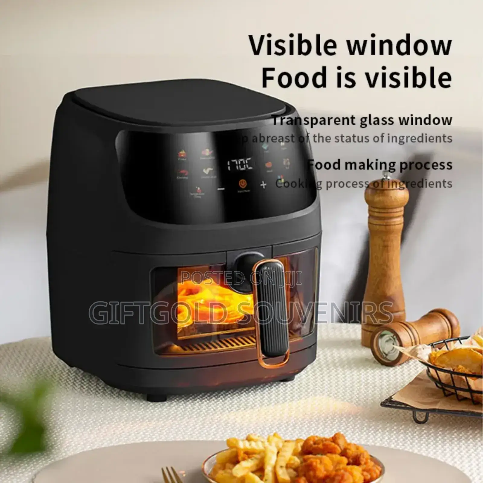 8l Digital Control Electric Air Fryer With Touch Screen