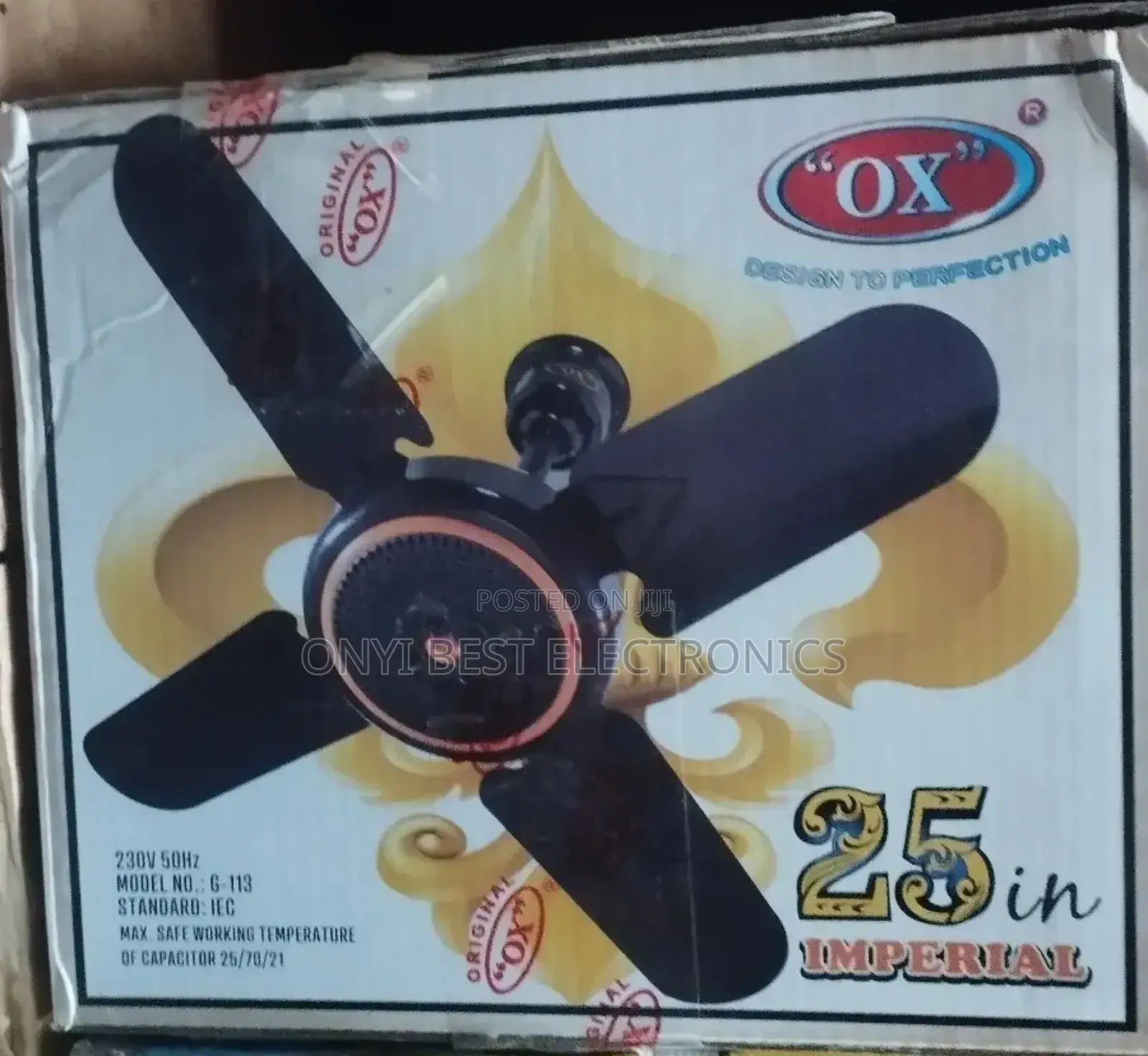 Ox 25" Short Blade Imperial Ox Ceiling Fan