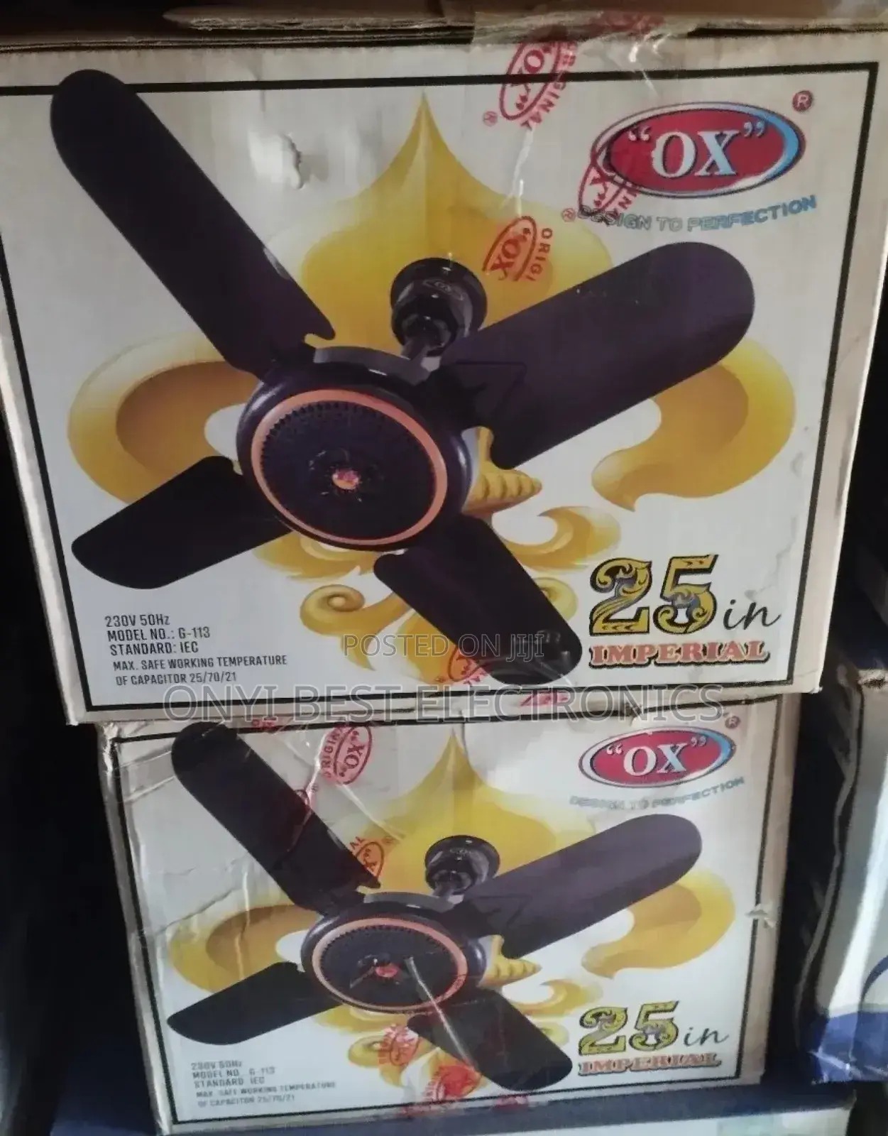 Ox 25" Short Blade Imperial Ox Ceiling Fan