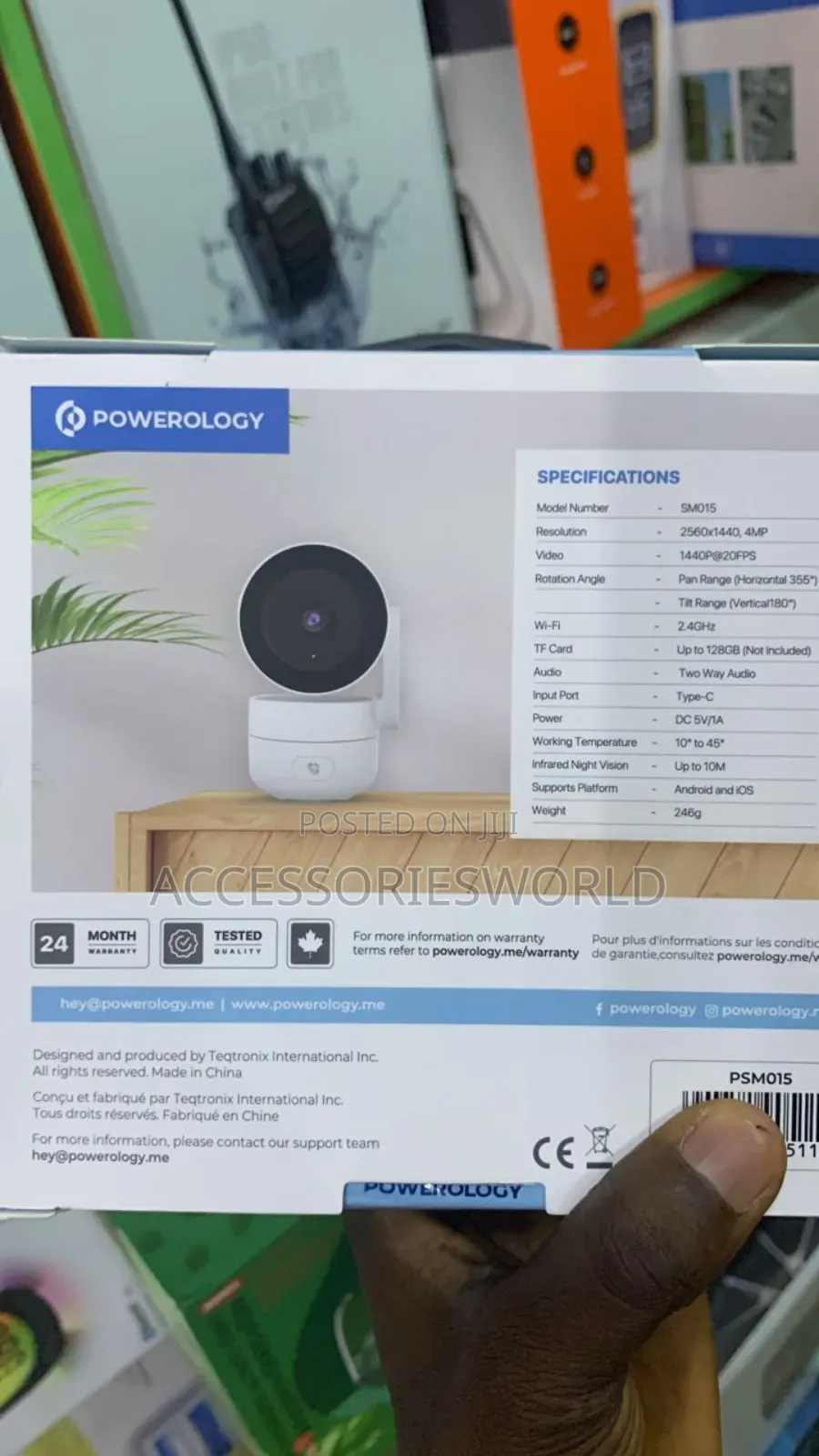 Powerology Sm015 Indoor Ptz Smart Camera 4mp Amp
