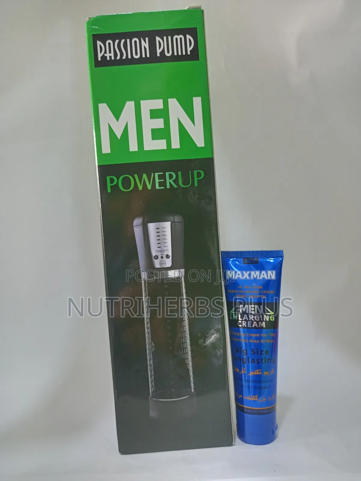 Powerup Penis Pump+Maxman Enlarging Cream: Penis Enlargement