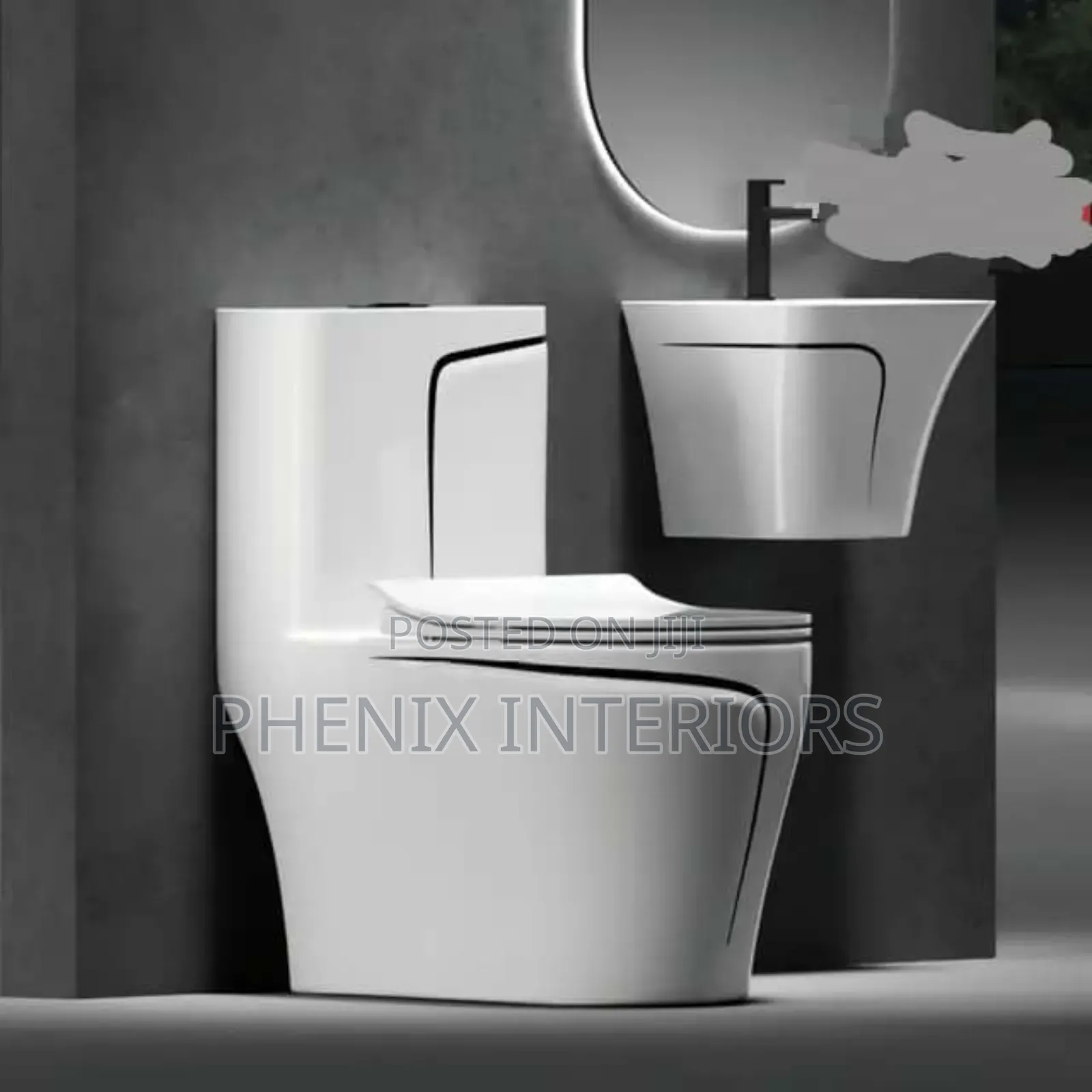 Modern Quality Toilet Water Closet With Wall Hung Basin