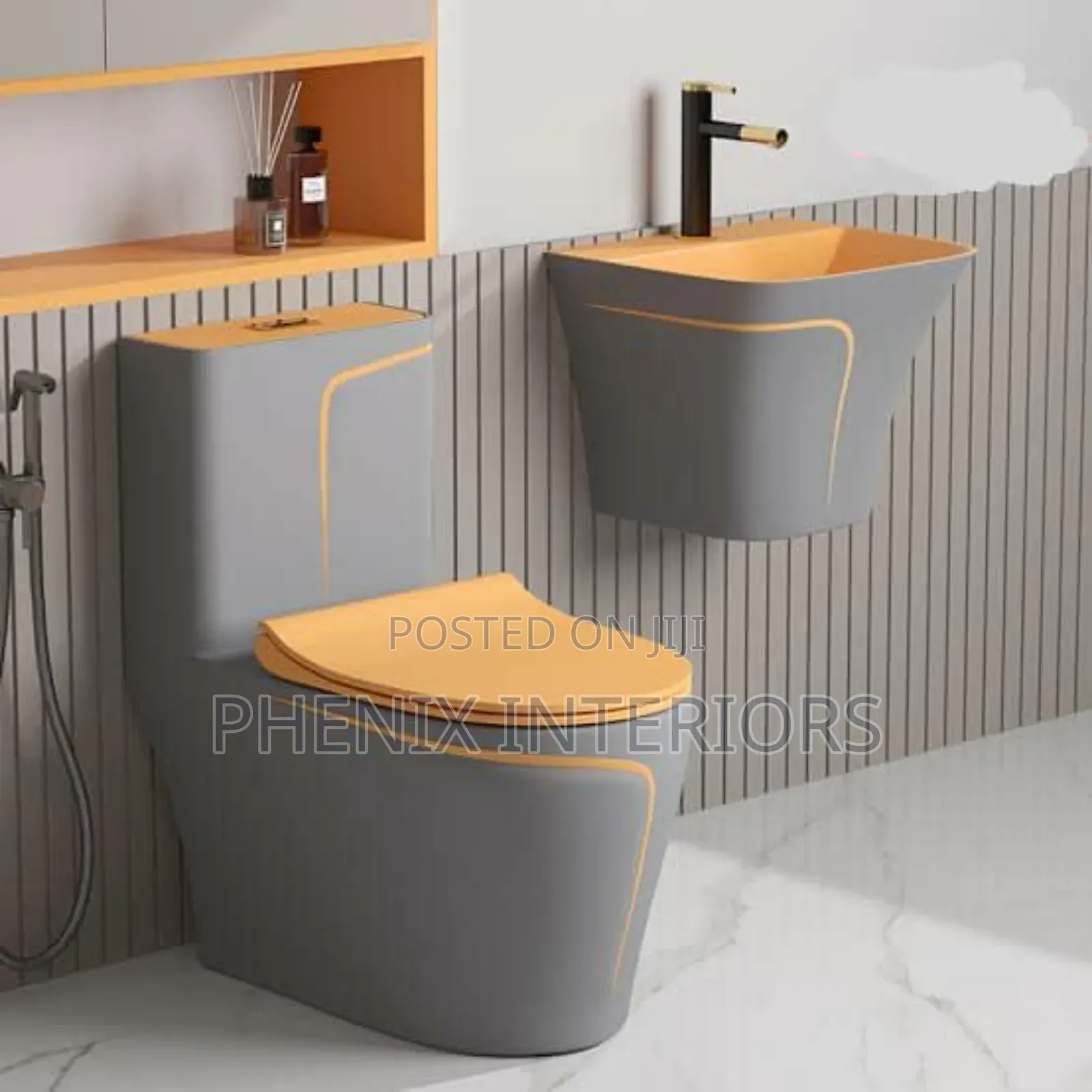 Modern Quality Toilet Water Closet With Wall Hung Basin