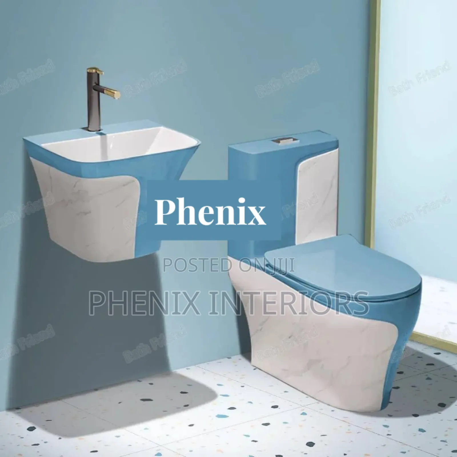 Modern Quality Toilet Water Closet With Wall Hung Basin