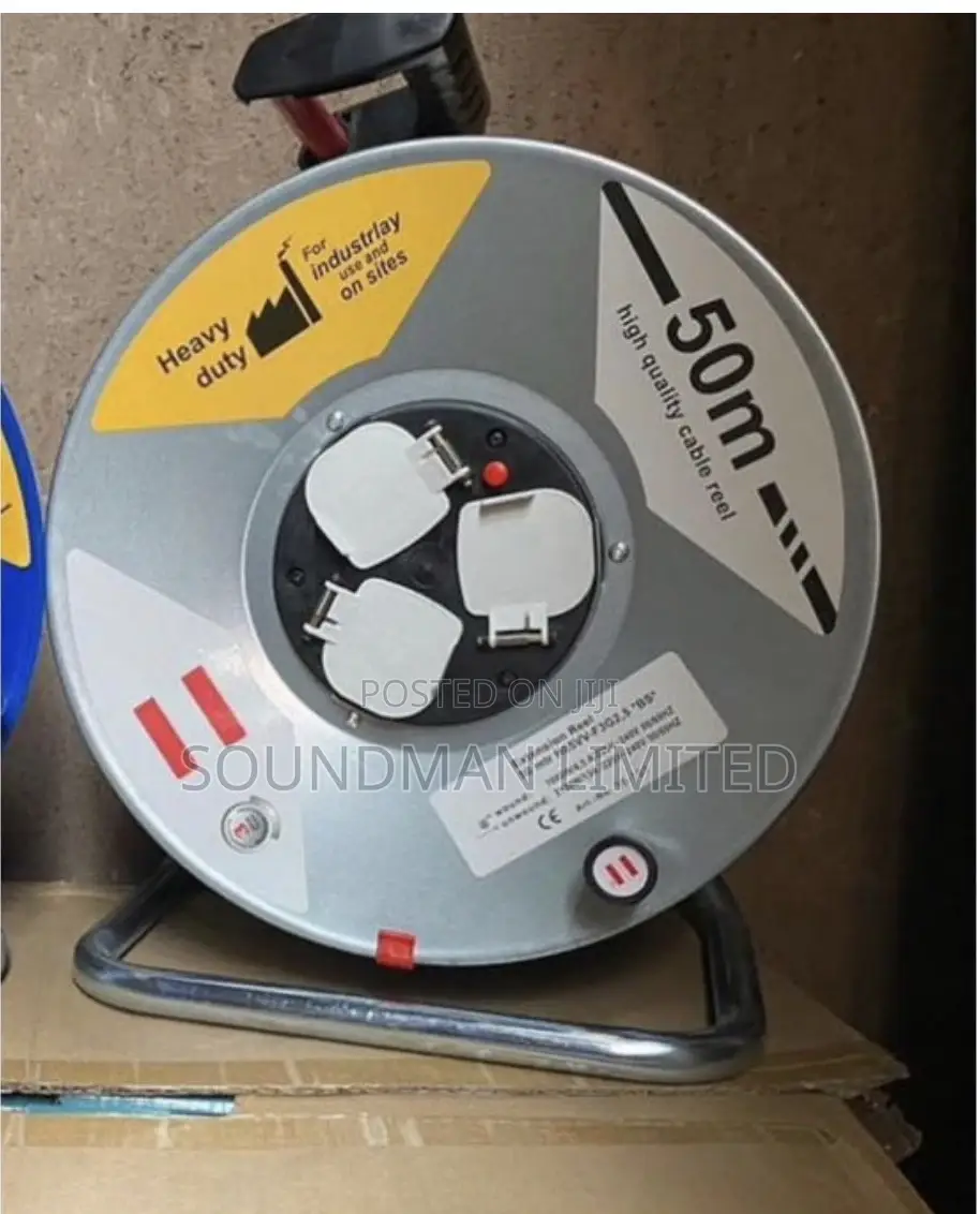 Heavy Duty Industrial Extension Socket Cable Reel 50metres