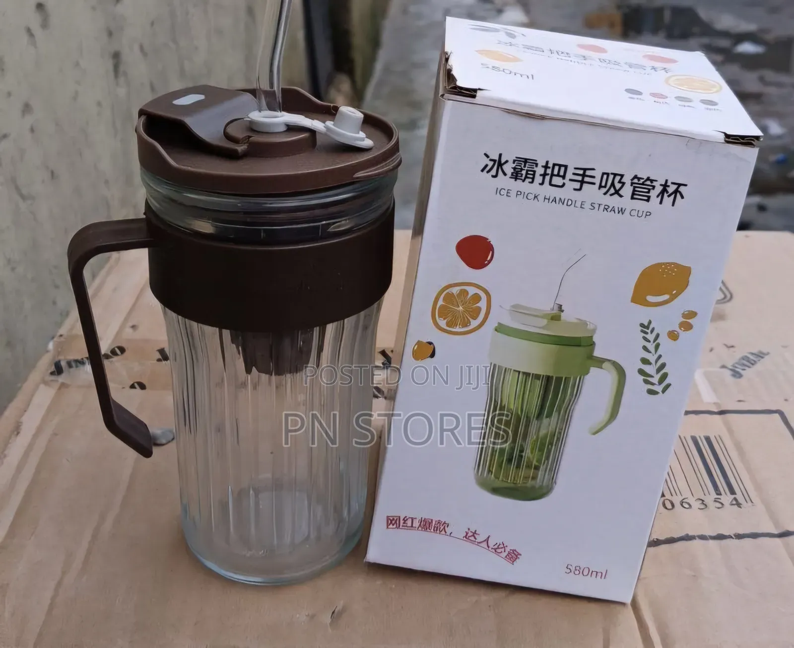 580ml Ice Pick Handle Straw Cup