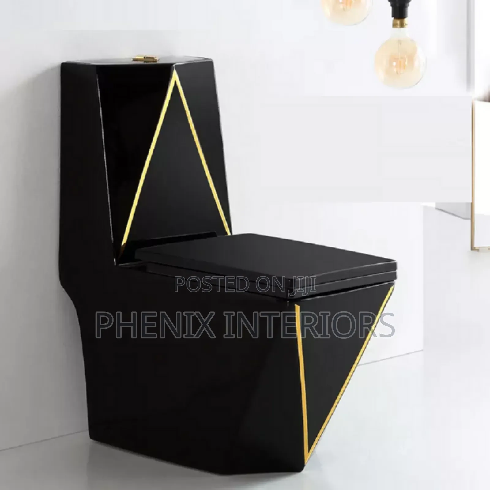 Black Modern Big Set Toilet Water Closet
