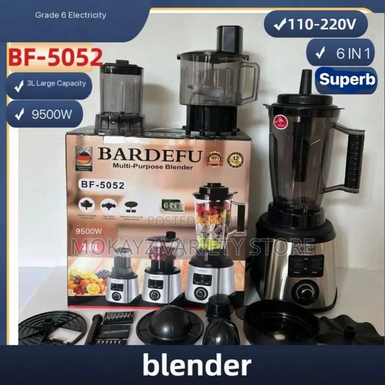 Bardefu Advanced Tech 6in1 Multifunctional 9500w Speedy