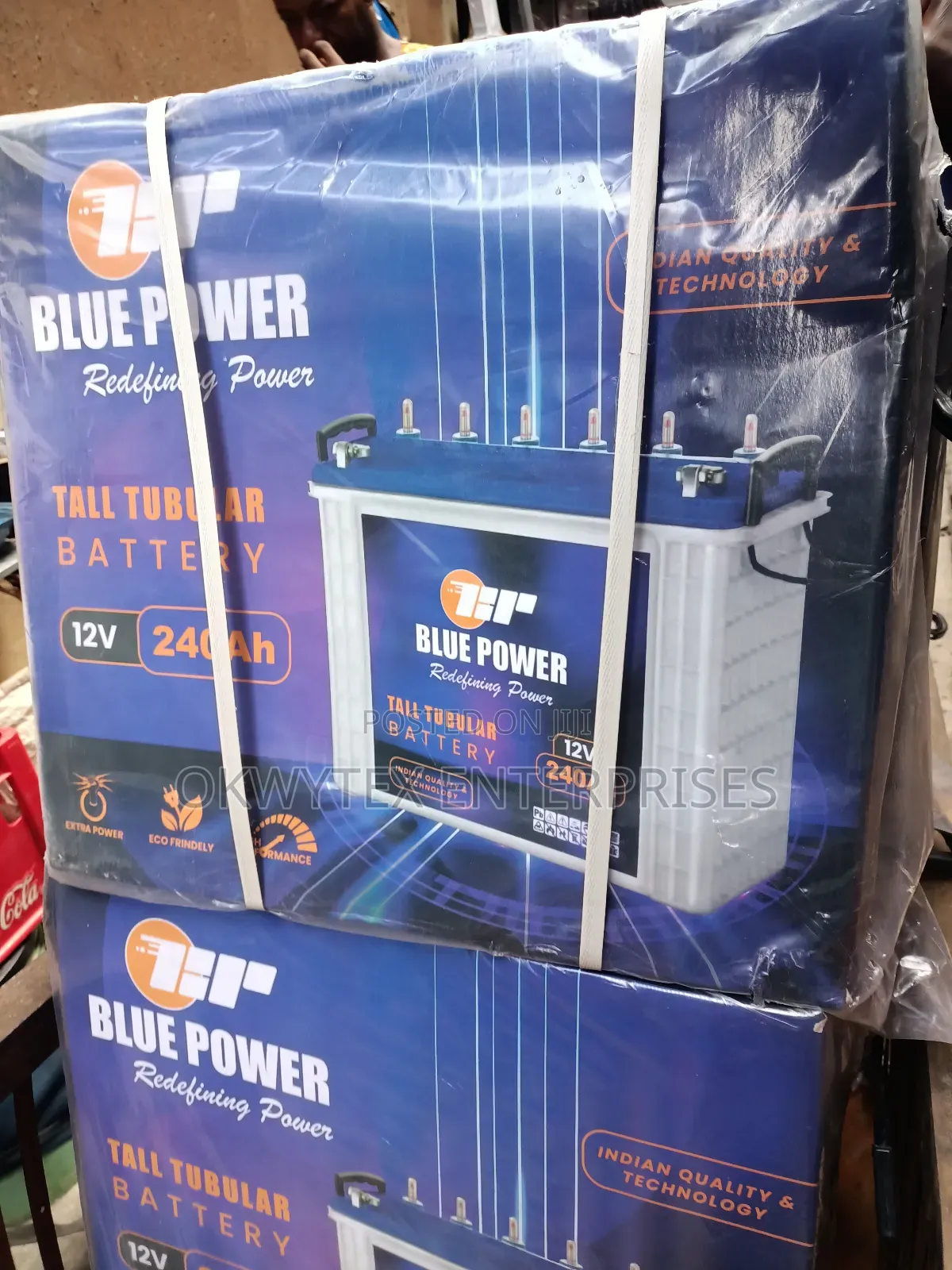 Blue Power 240a Indian Tall Tubular Battery