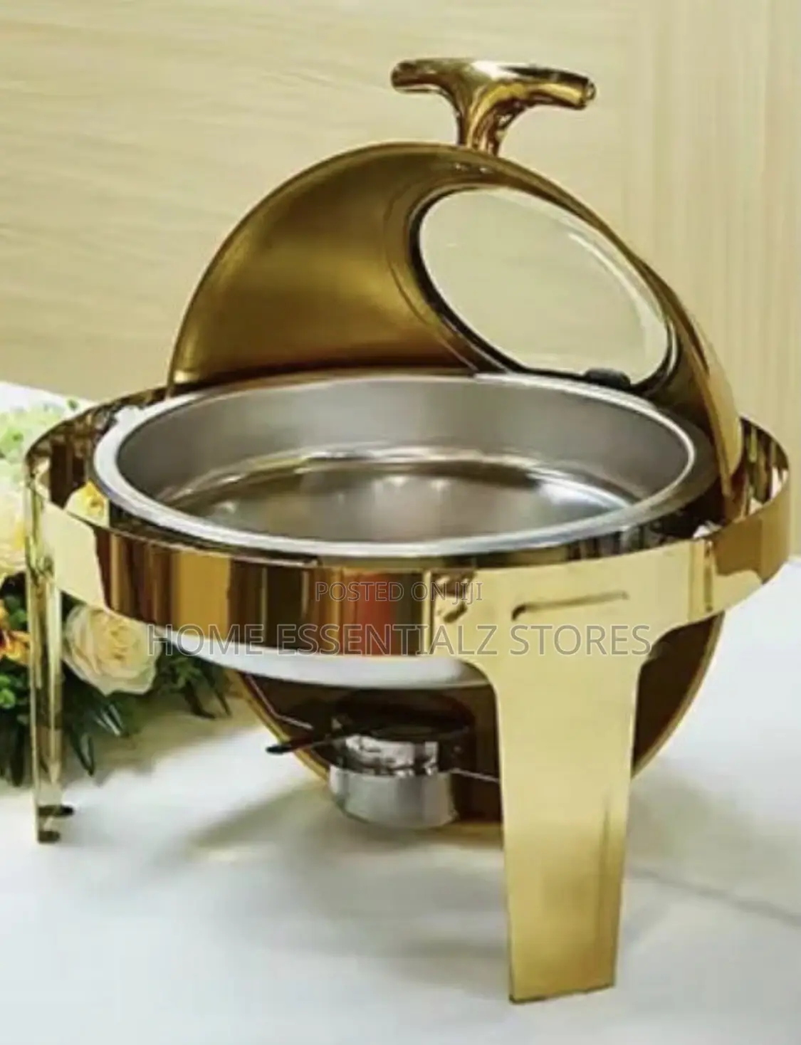 8Liter Luxury Round Dome Chafing Dish - Stainless Steel Buffet Warmer