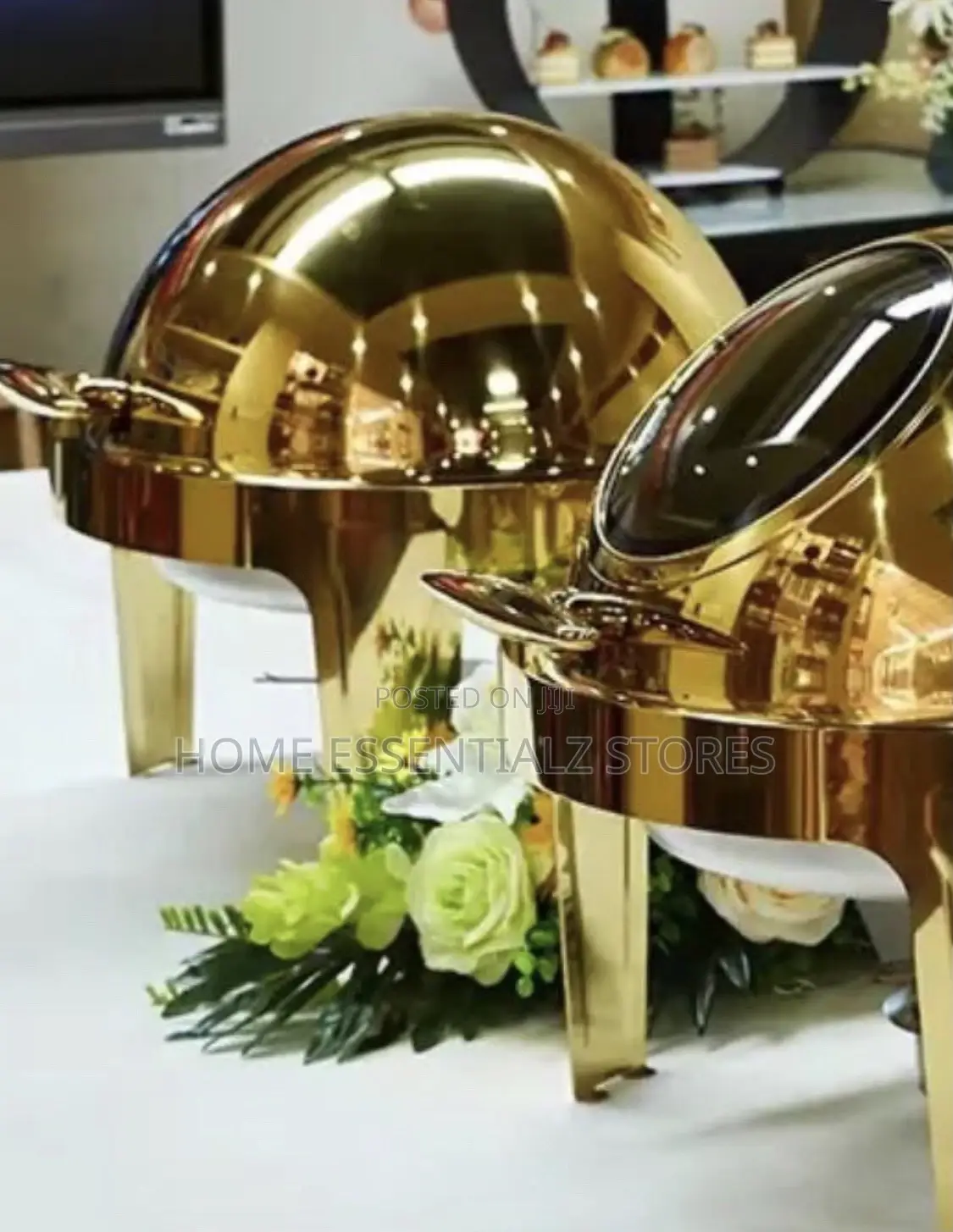 8Liter Luxury Round Dome Chafing Dish - Stainless Steel Buffet Warmer