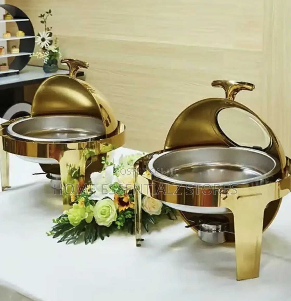 8Liter Luxury Round Dome Chafing Dish - Stainless Steel Buffet Warmer