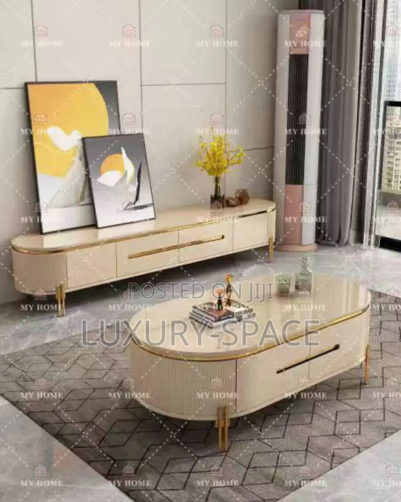 Top Notch 7ft Tv Stand and Center Table Set