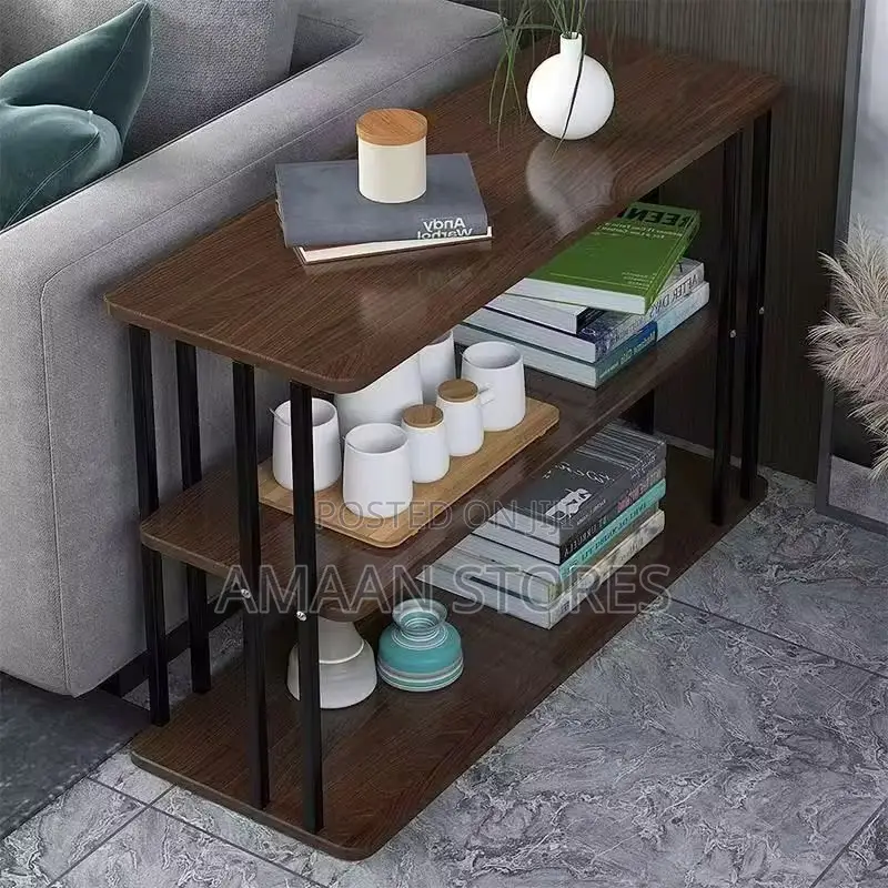 Modern Marble Top Corner Table With 3 Tiers