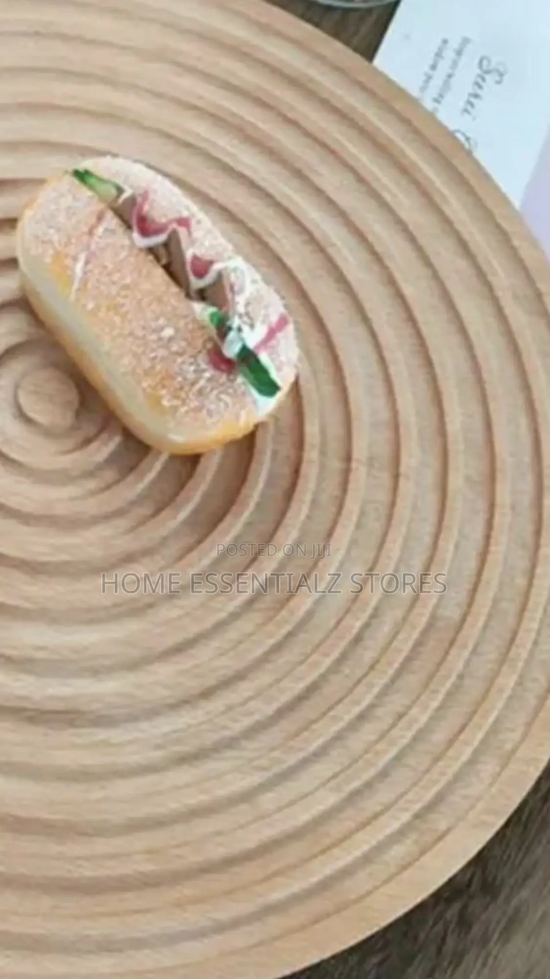 Round Platter Natural Wood Food Serving Trays