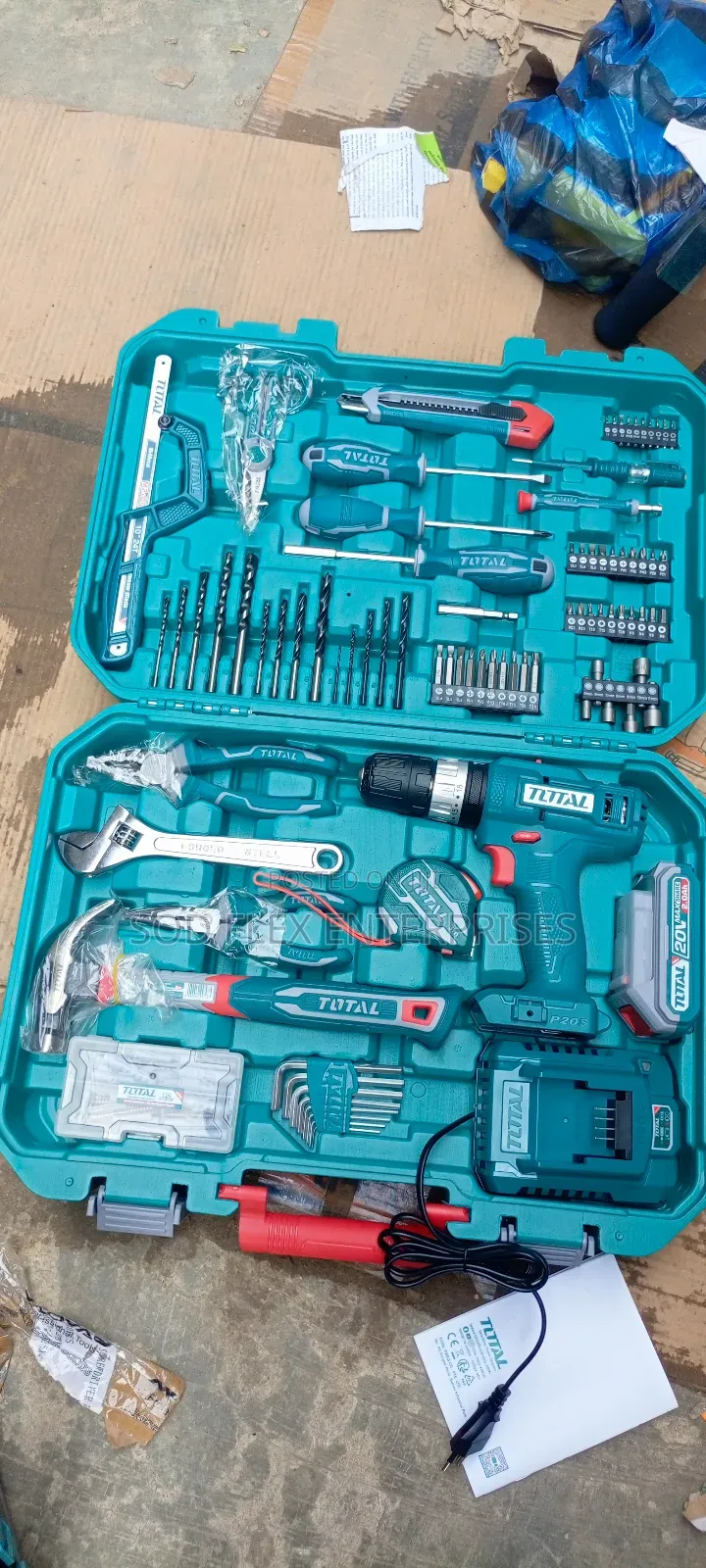 20v 165 Pieces of Total Screw Drill Machine With Full Kit
