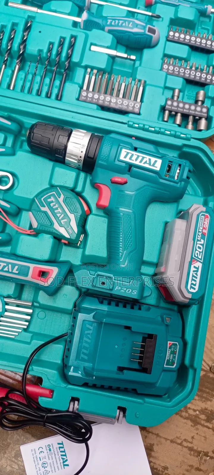 20v 165 Pieces of Total Screw Drill Machine With Full Kit