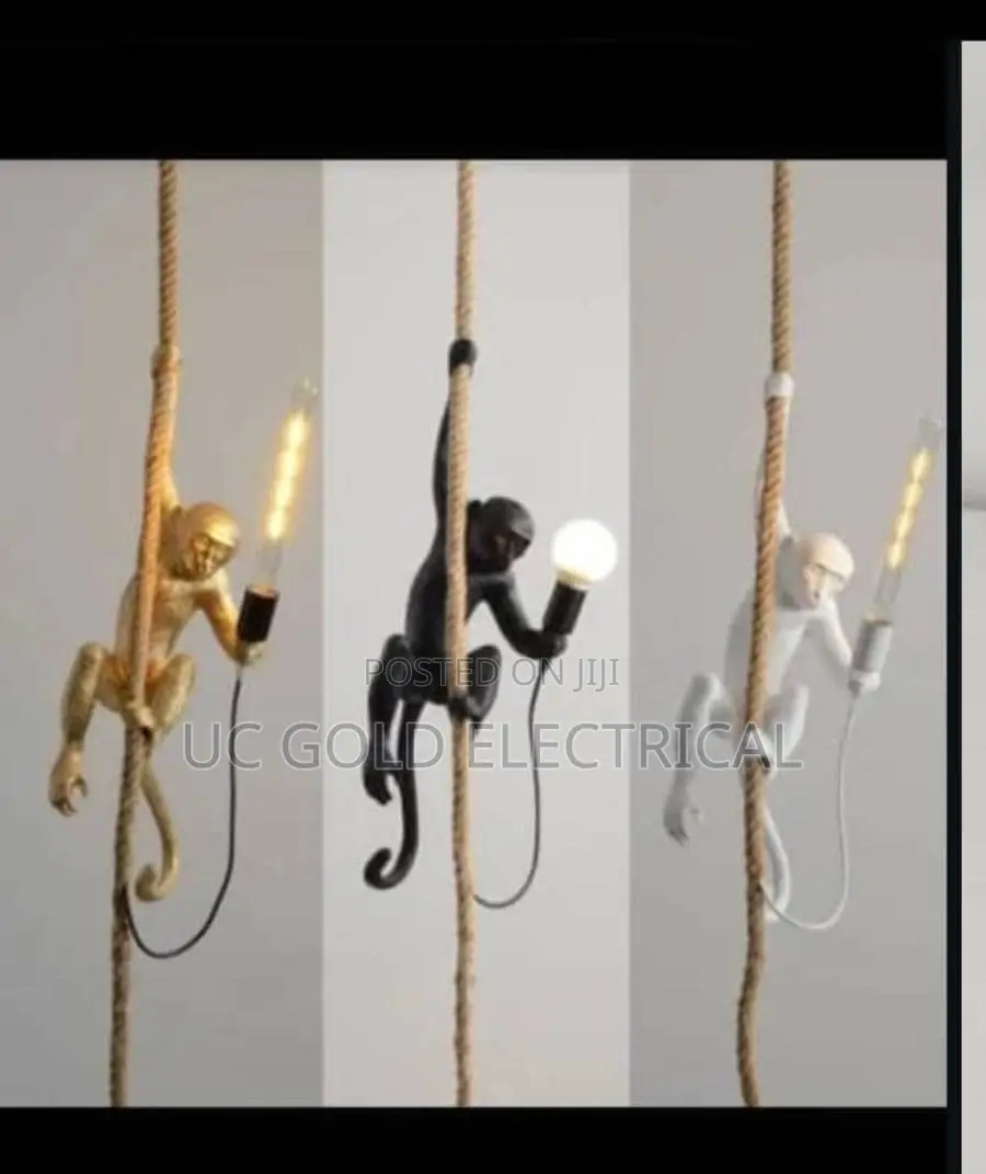 Sandyha Nordic Retro Resin Monkey Wall Lamps for Living Room