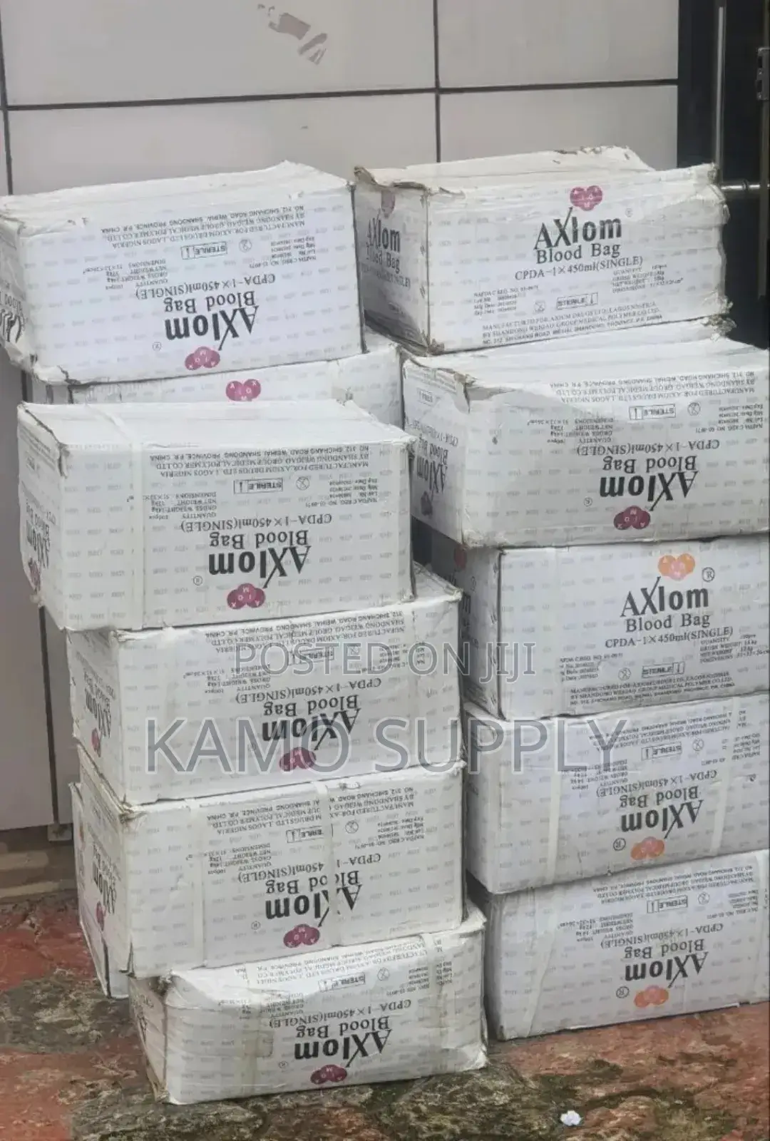 Axiom Blood Bag 450ml, Blood Collection Bag Carton of 100pcs