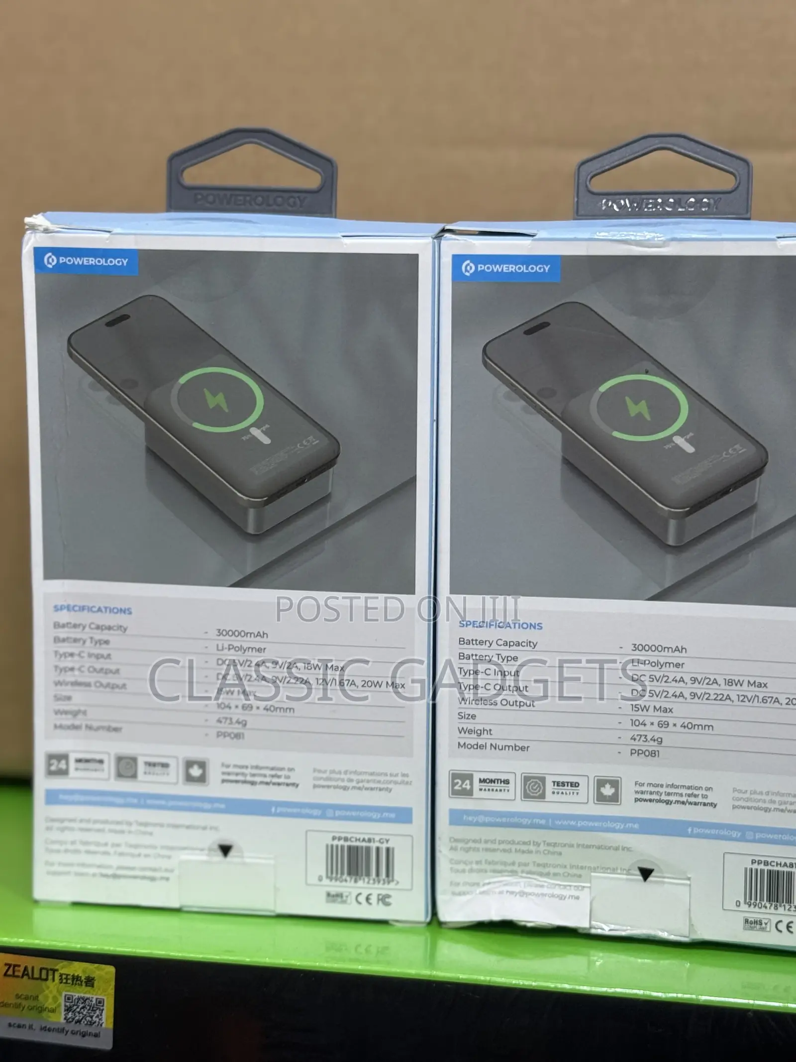 Powerology Pp081 30000mah Magsafe Aluminum Power Bank