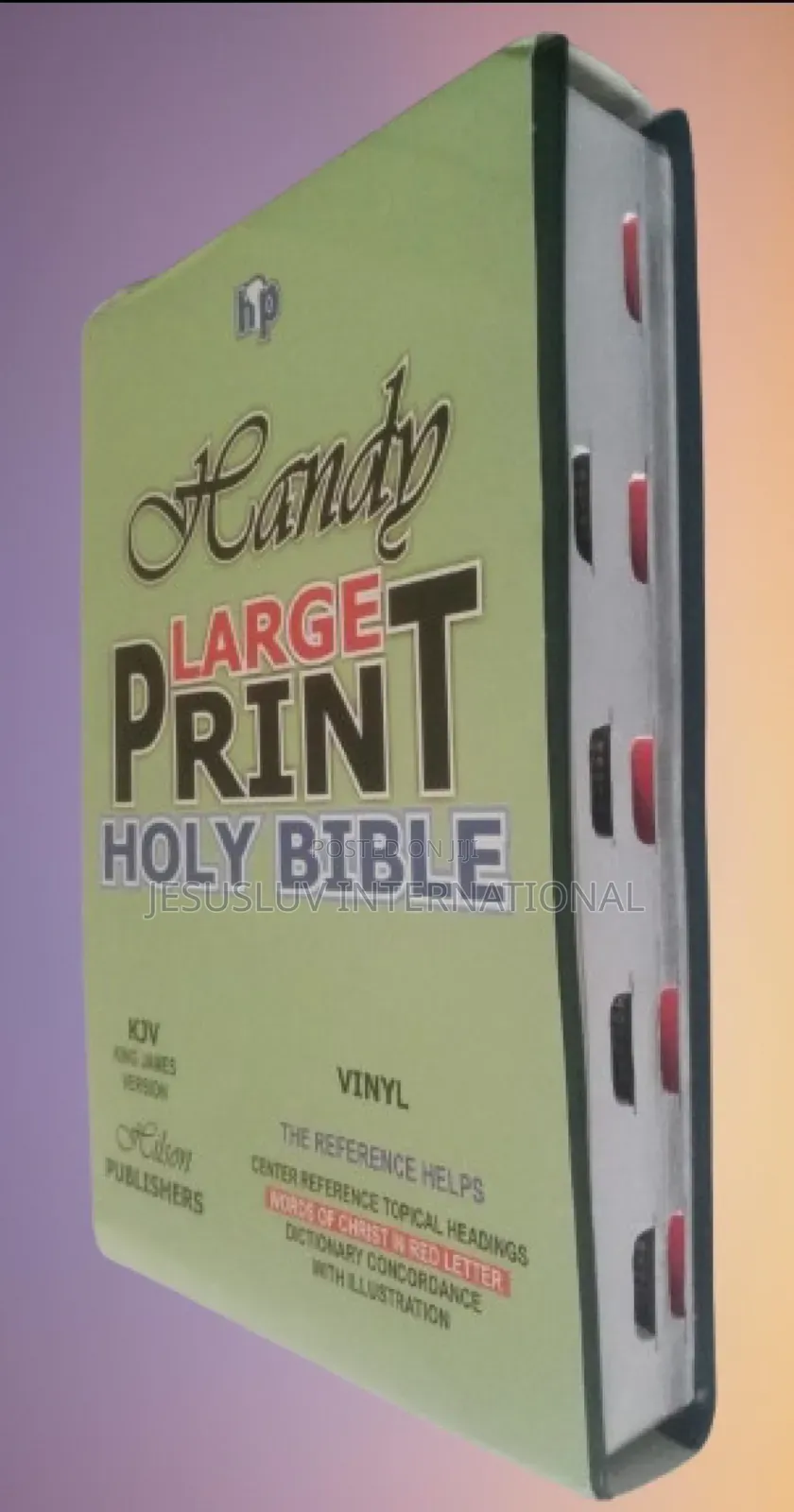 KJV Large Print Center-Column Reference Bible-Thumb Index