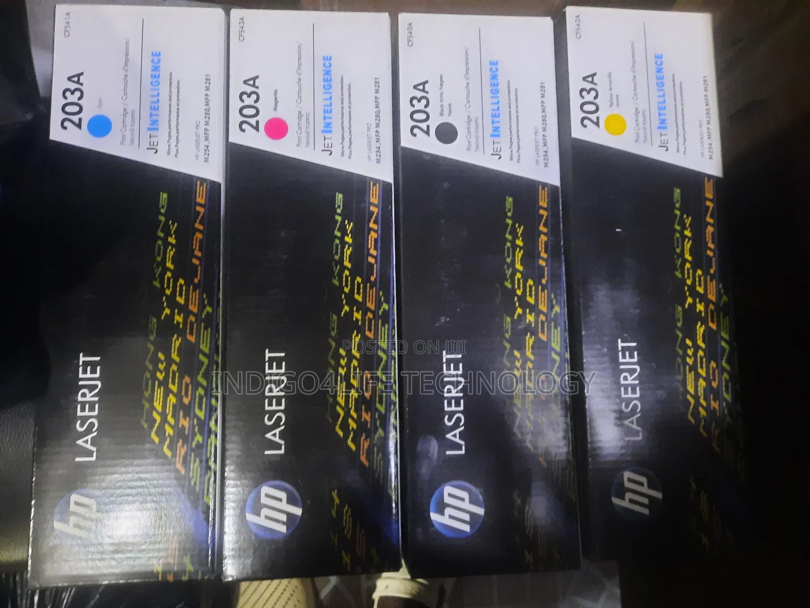 Hp 203a Toner Cartridge Black, Magenta, Cyan, Yellow