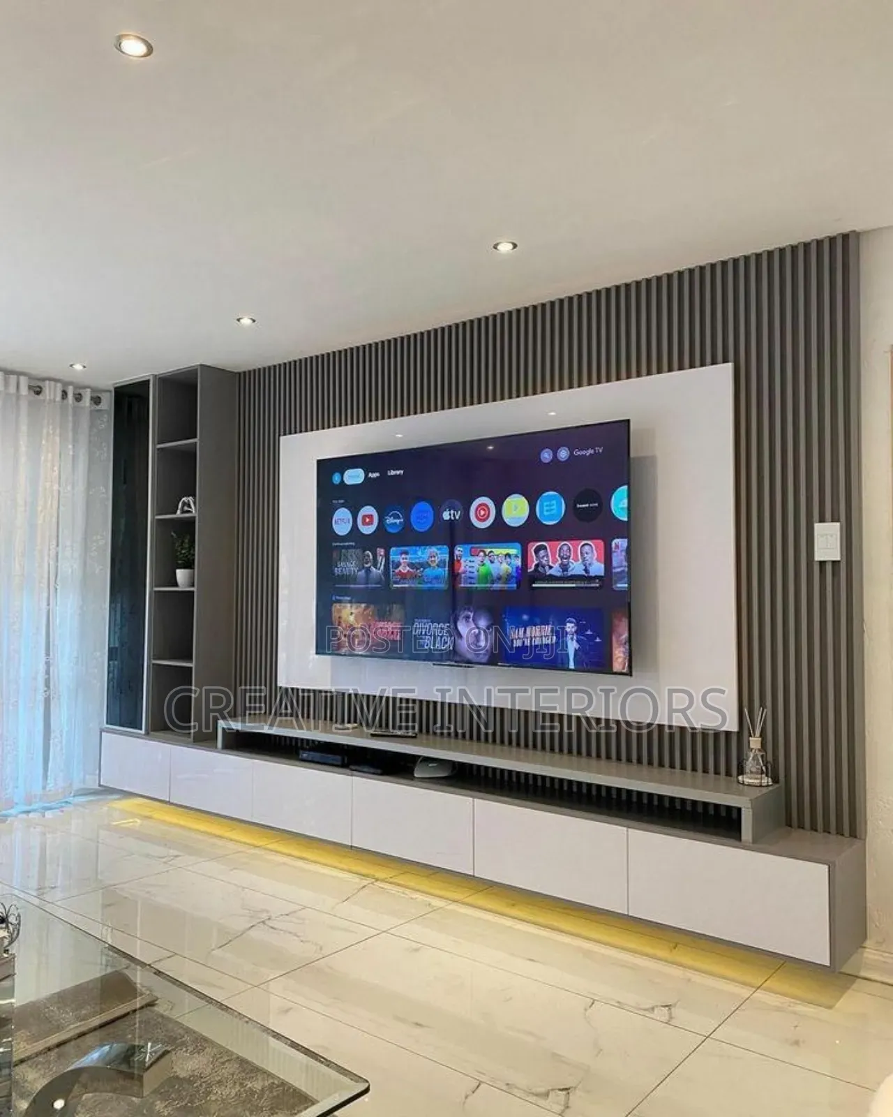 Fluted Panel Tv Console