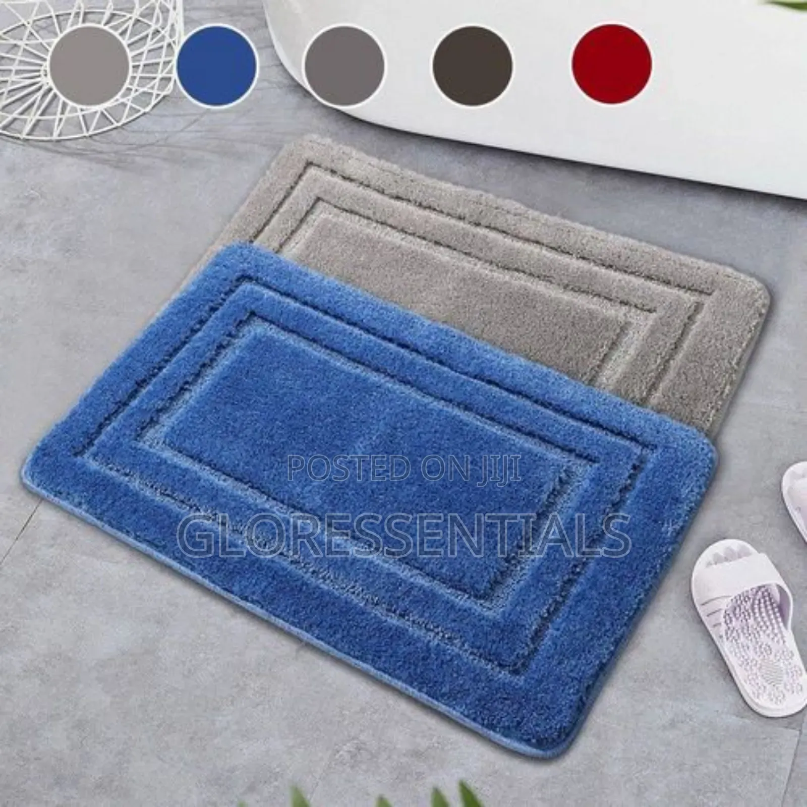 Soft Fluffy Solid Water Absorption Bathroom/Toilet Mat