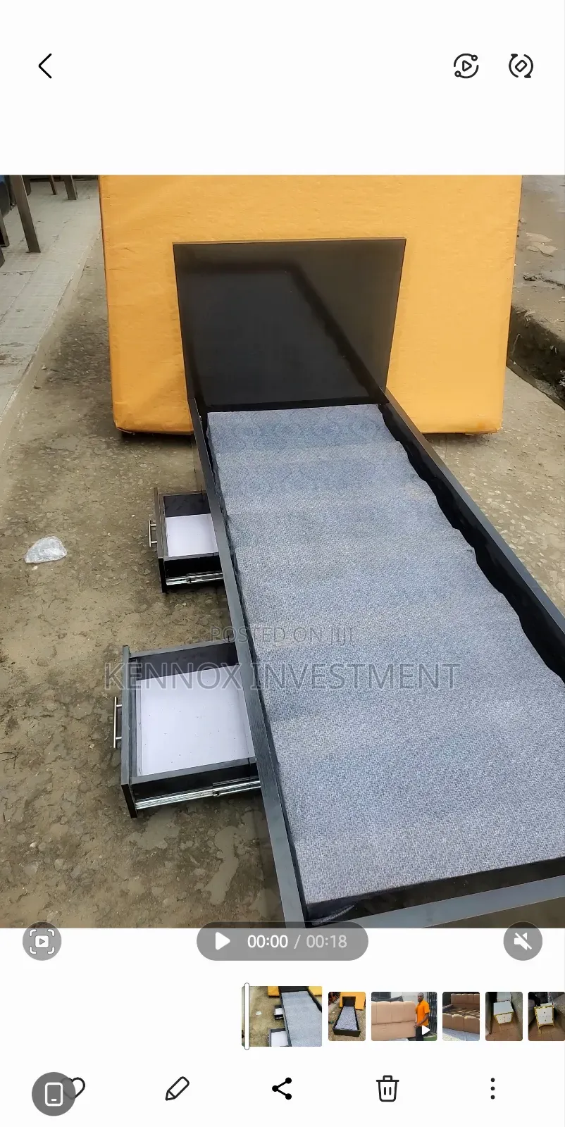 2.5 by 6 Bedframe With 2 Drawers Attached to the Upright