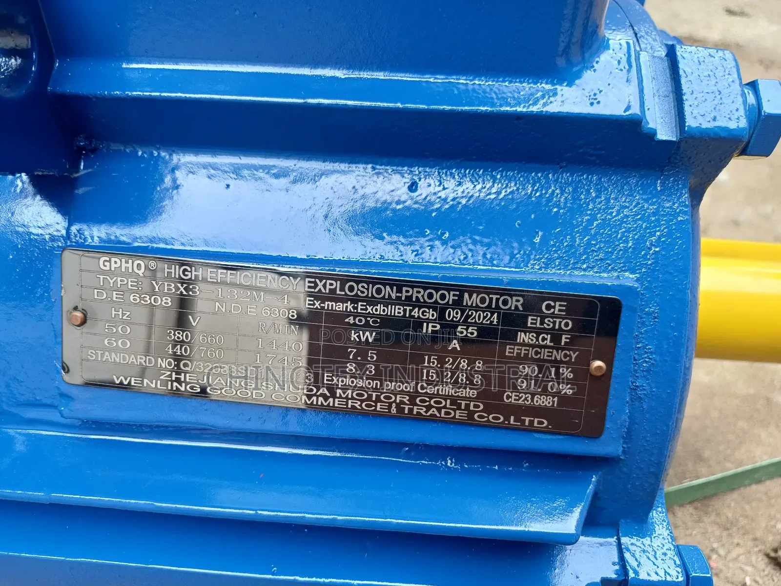 Electric Motor 7.5kw/10hp Explosion Proof 1440rpm 380v