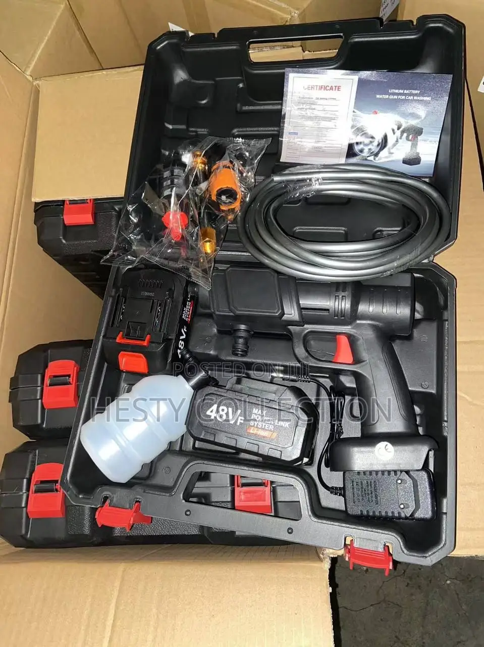 High Pressure Car Wash Sprayer Gardening With 2 Batteries and Hose