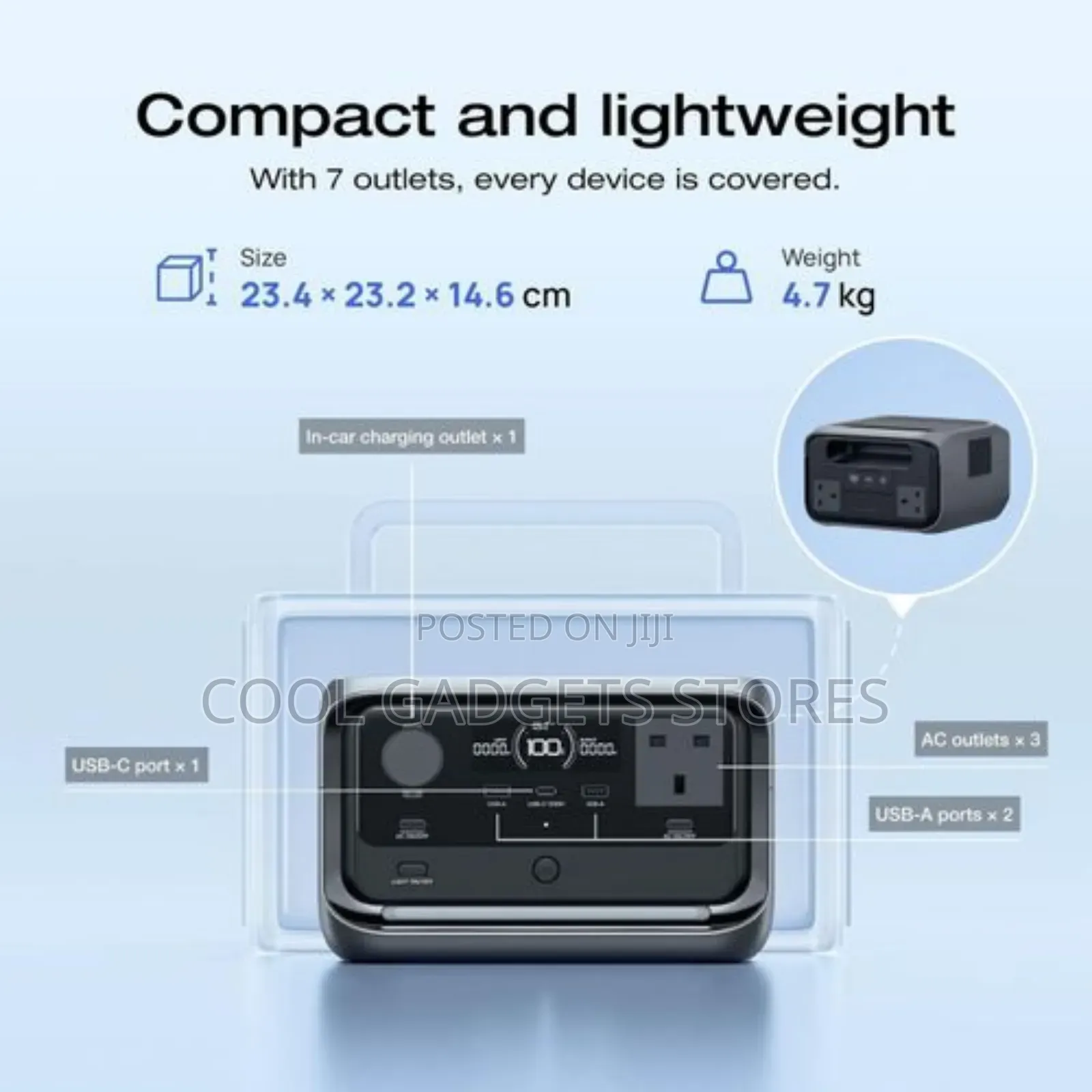 Ecoflow River 3 Plus Power Station 286wh LFP Battery, 600w