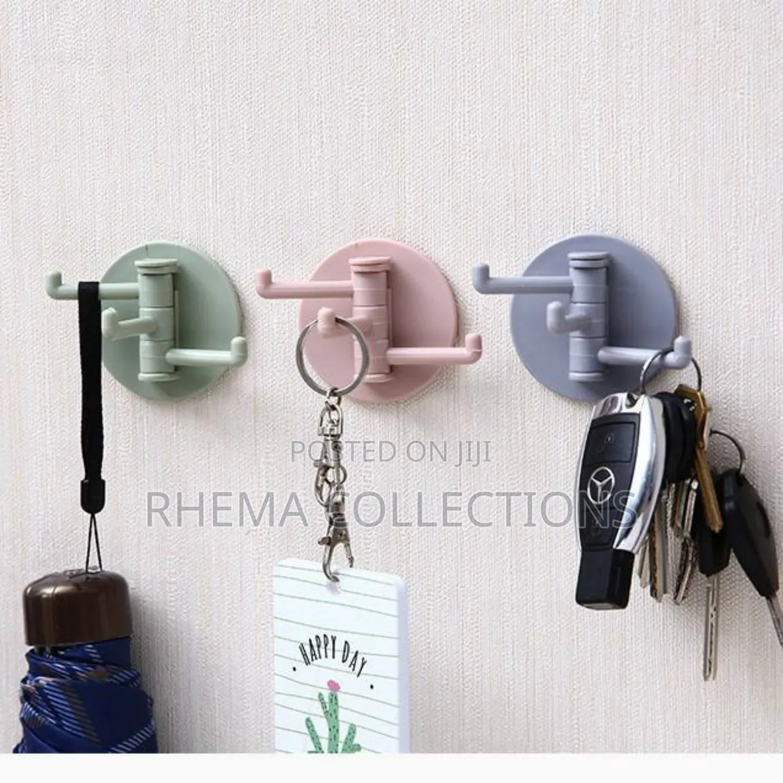 6pcs Minimal Load Bearing 3 Rotatable Wall Hanger