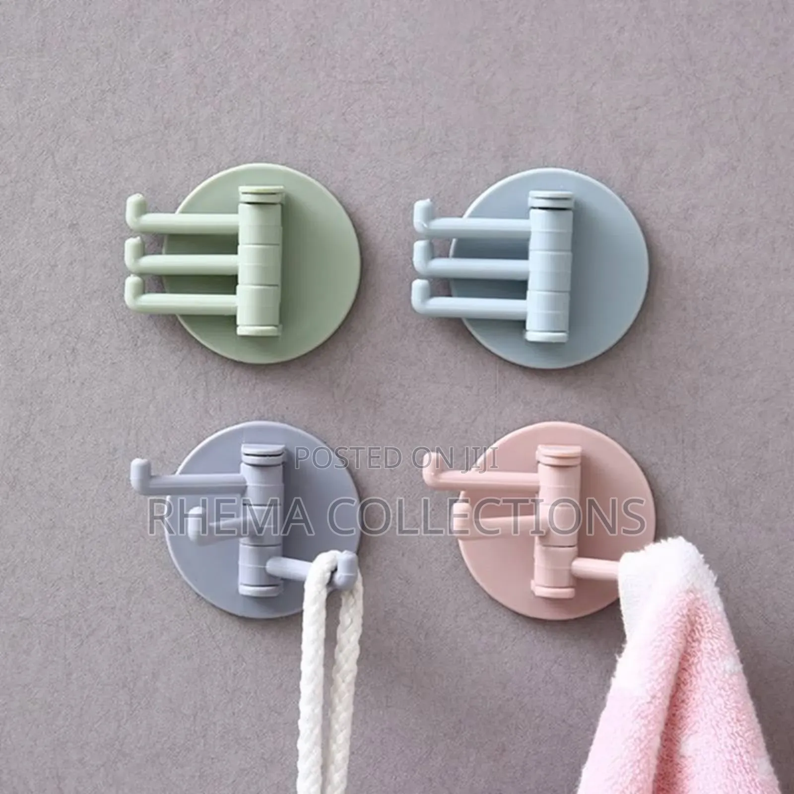 6pcs Minimal Load Bearing 3 Rotatable Wall Hanger