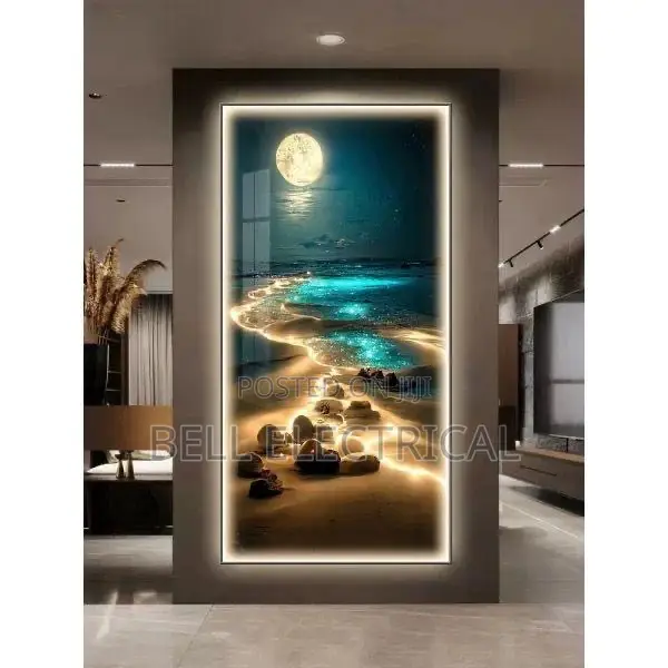 70 by 140cm Entrance Decoration Light Painting Moon