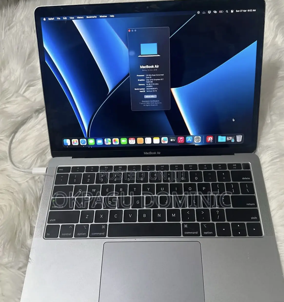 Laptop Apple MacBook Air 2008 8GB Intel Core I5 SSD 256GB