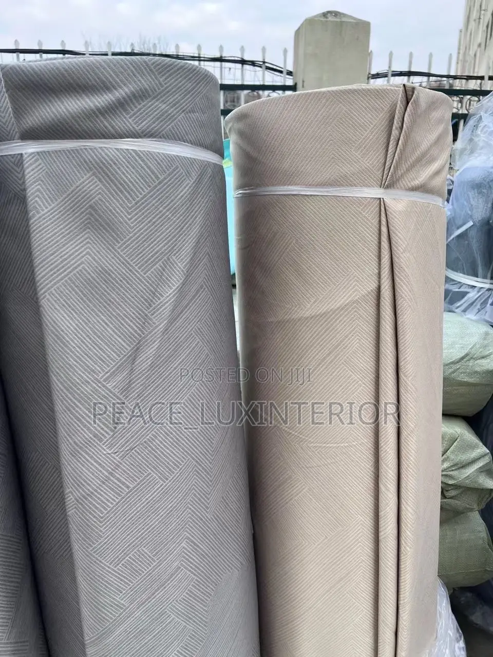 Luxury Grey and Beige Italian Curtain