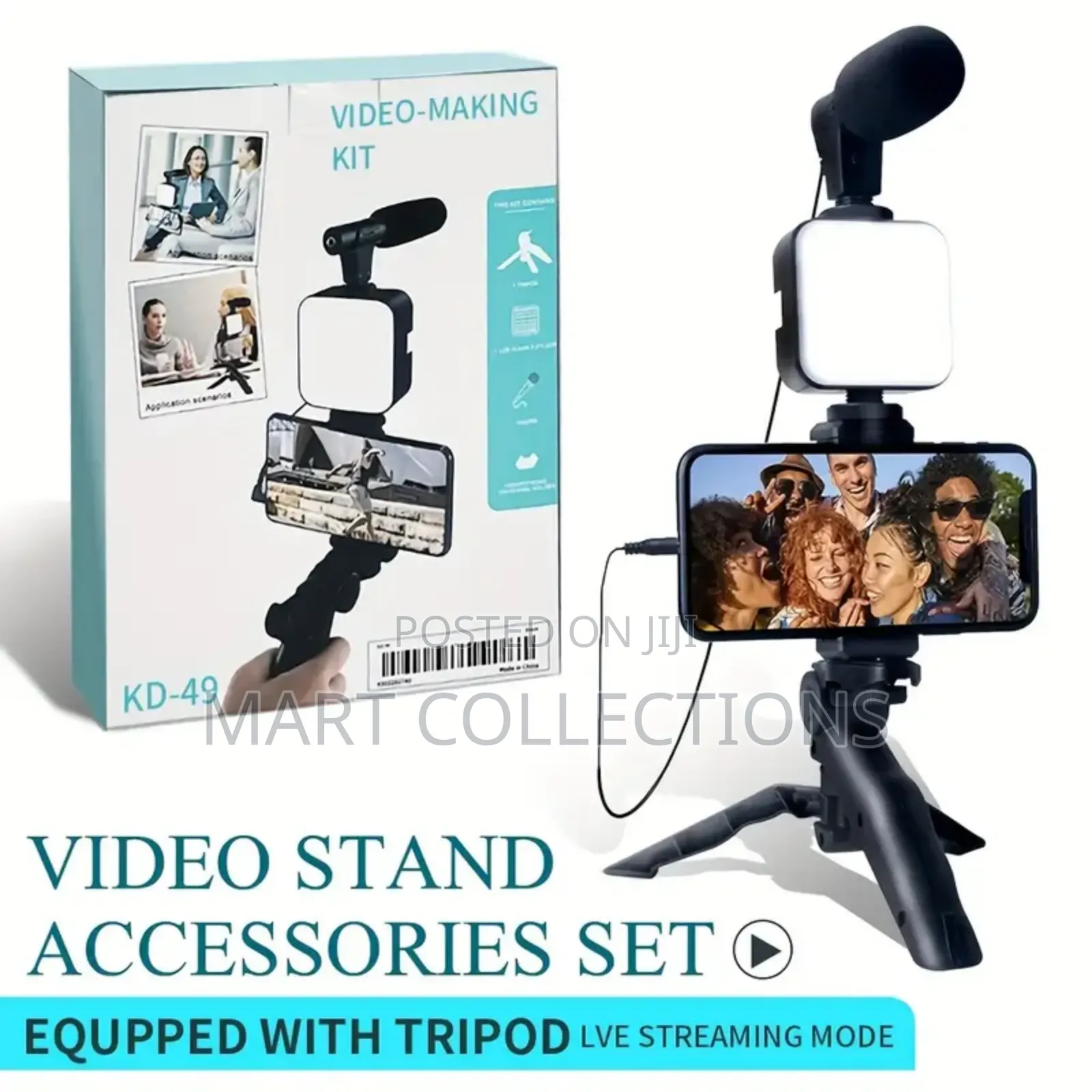 A Portable Video Recording Kit With Light and Microphone