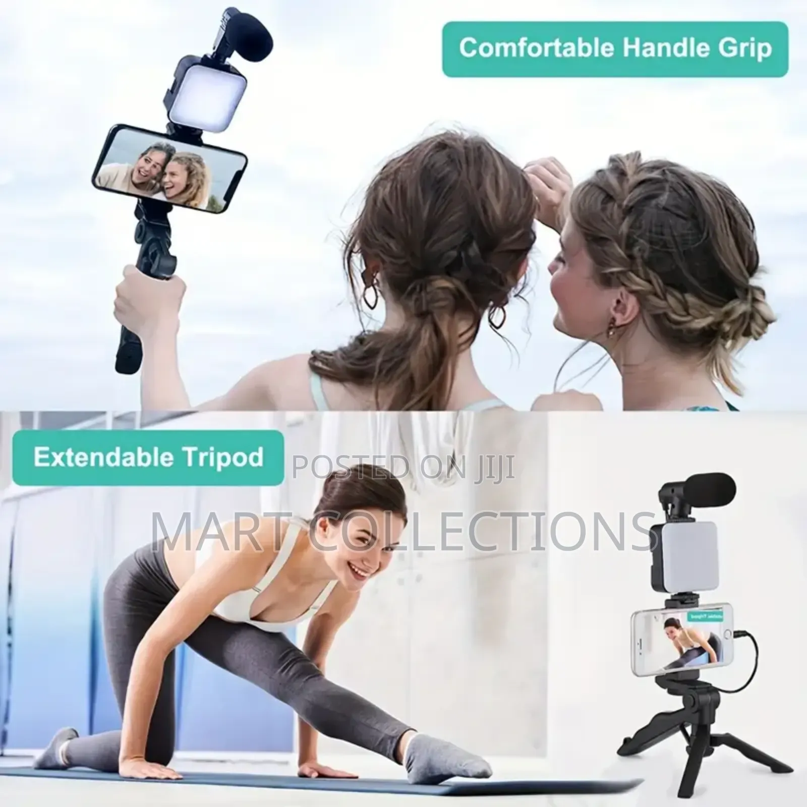 A Portable Video Recording Kit With Light and Microphone