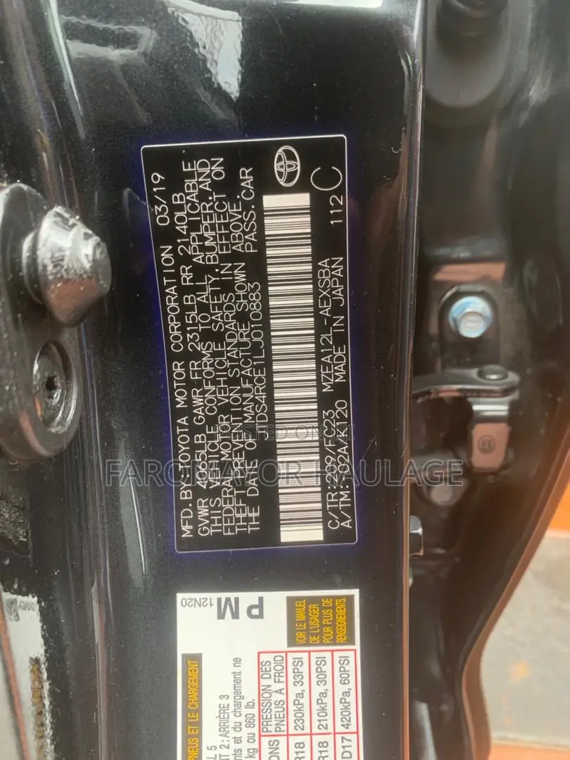 Toyota Corolla LE 2020 Black