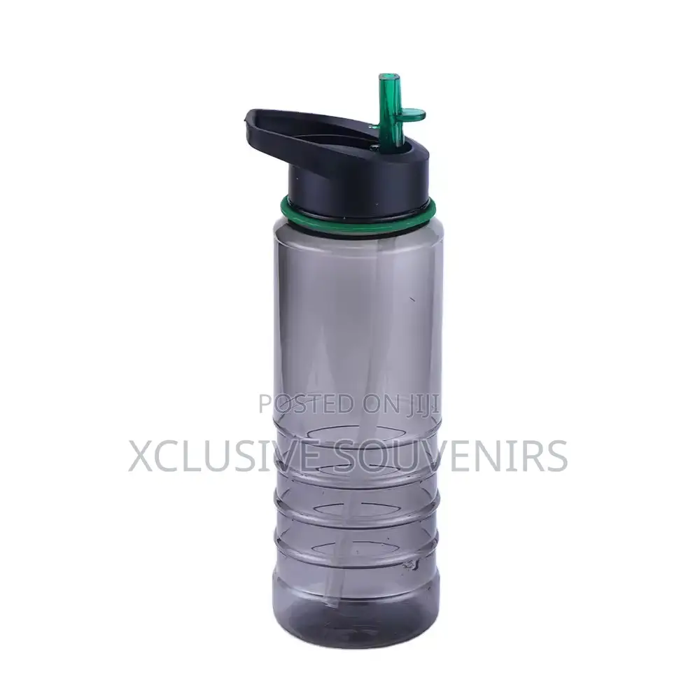 Plastic Tumbler Space Sport Drinking Water Bottle With Straw
