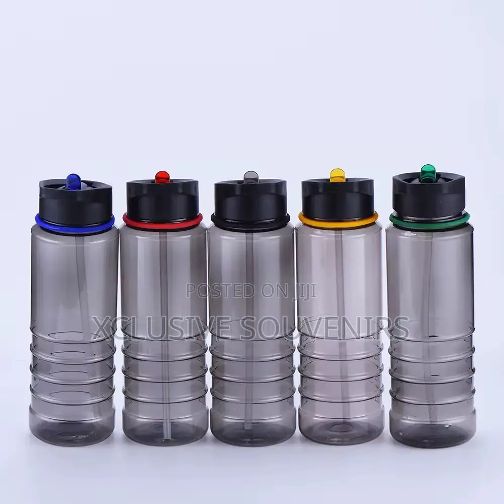 Plastic Tumbler Space Sport Drinking Water Bottle With Straw