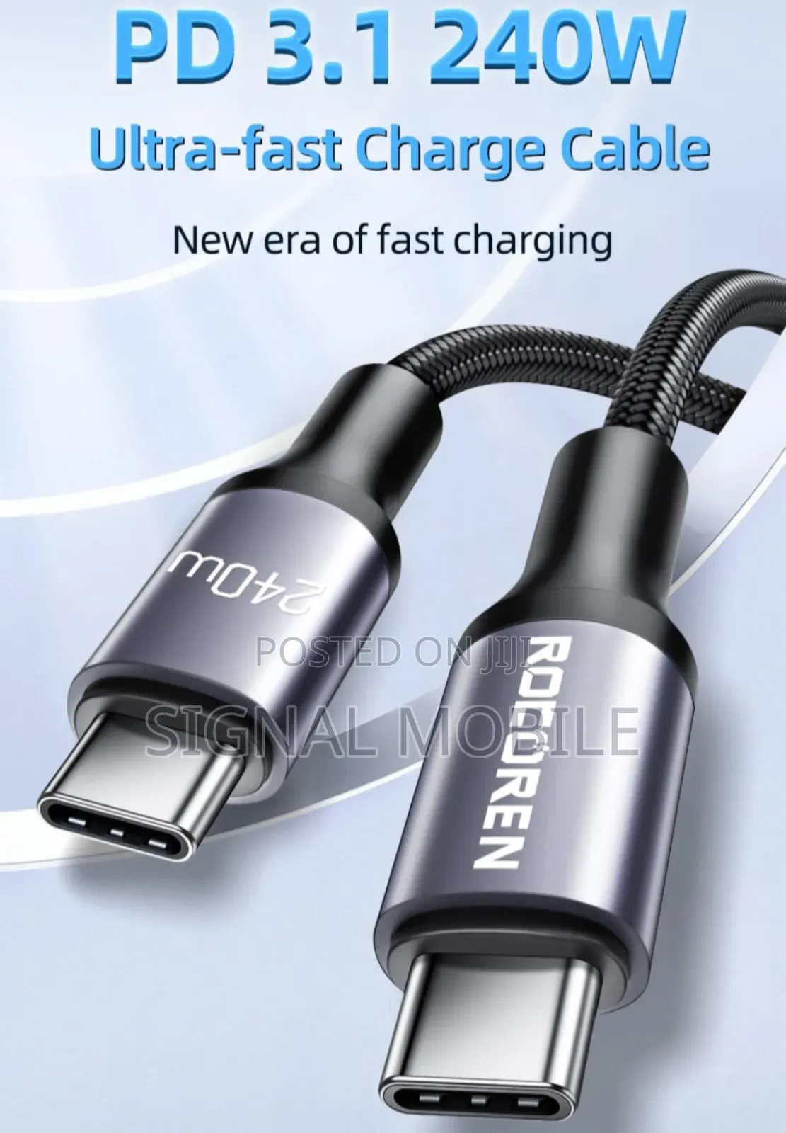 240w C to C Fast Charge Cable for Macbook Laptop Samsung