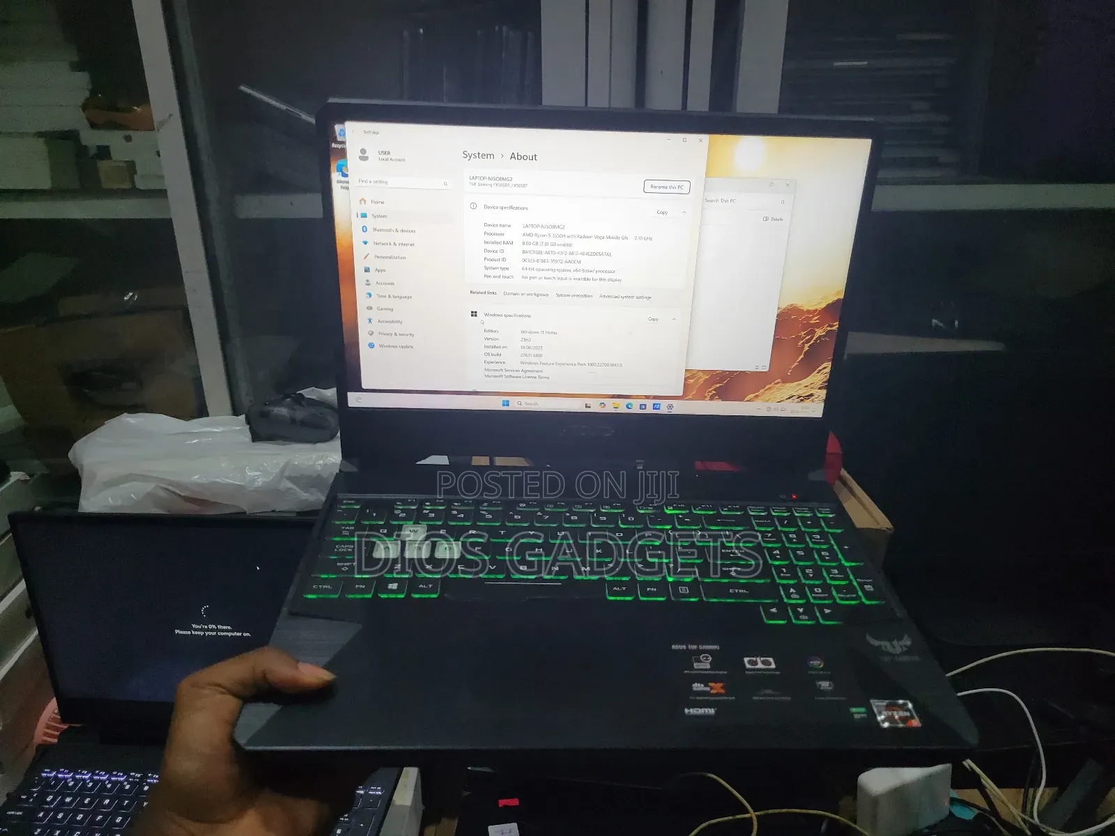 Laptop Asus TUF Dash F15 16GB AMD Ryzen 5 SSD 512GB