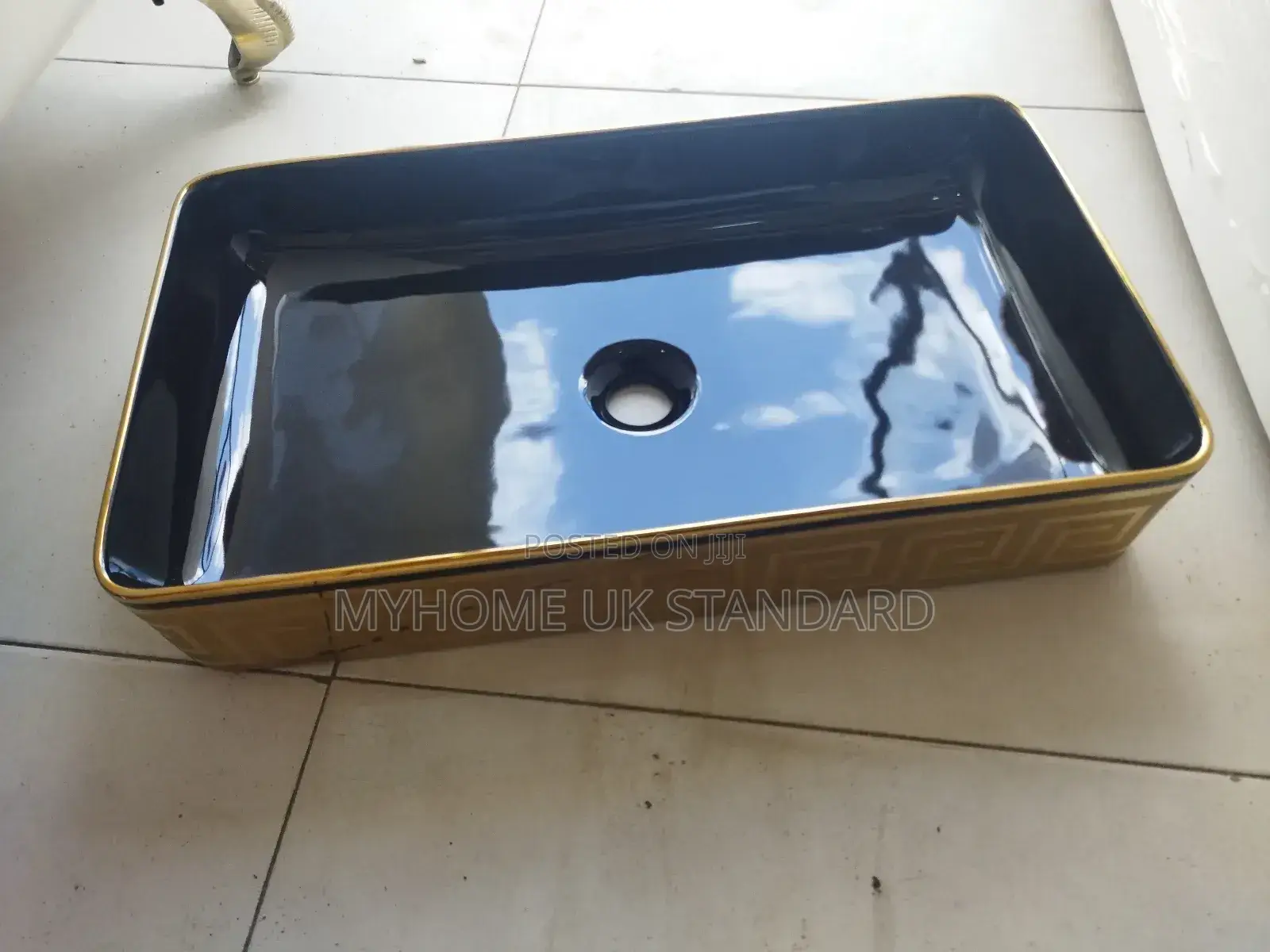 Gold Black Countertop Basin Versace Collection