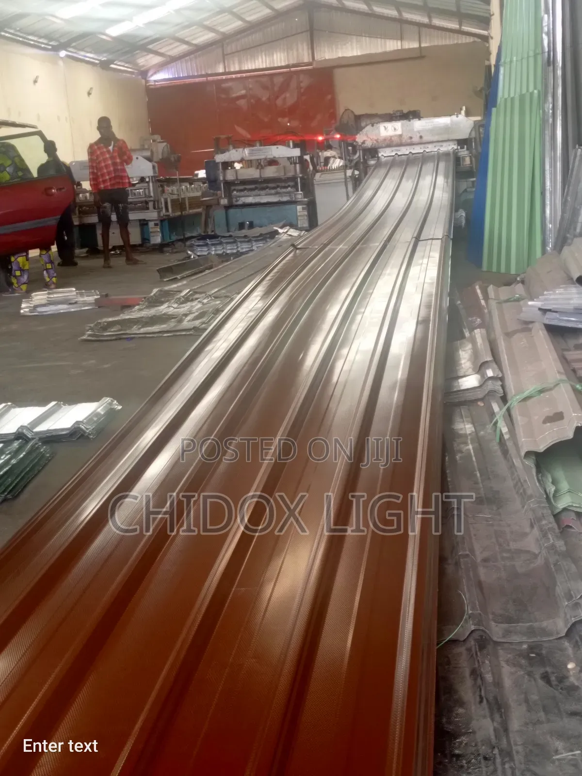 Long Span Design Aluminum Roofing Sheet Brown Color Oven Bak