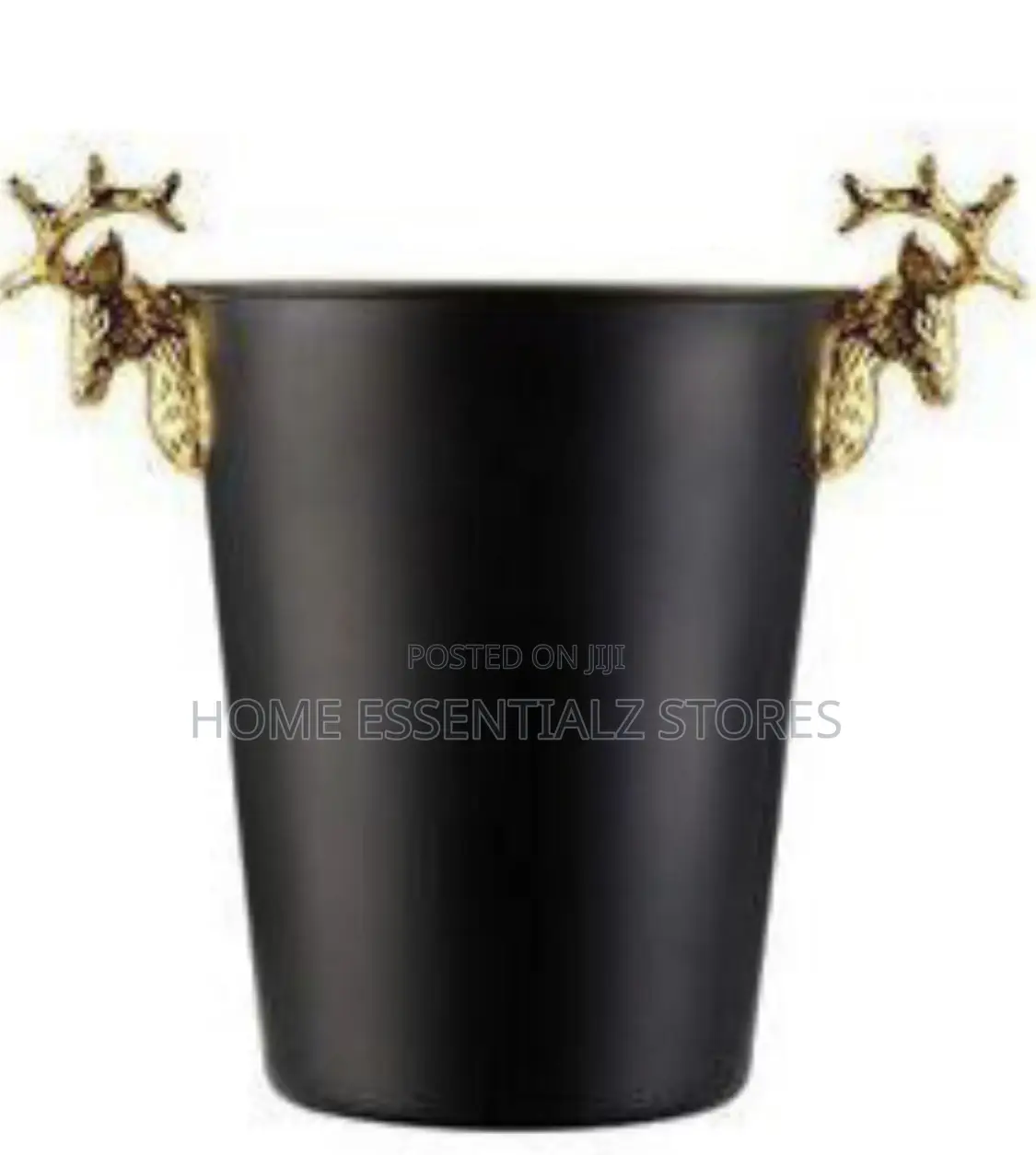 Luxury Stainless Steel Black Champagne Serving Bucket