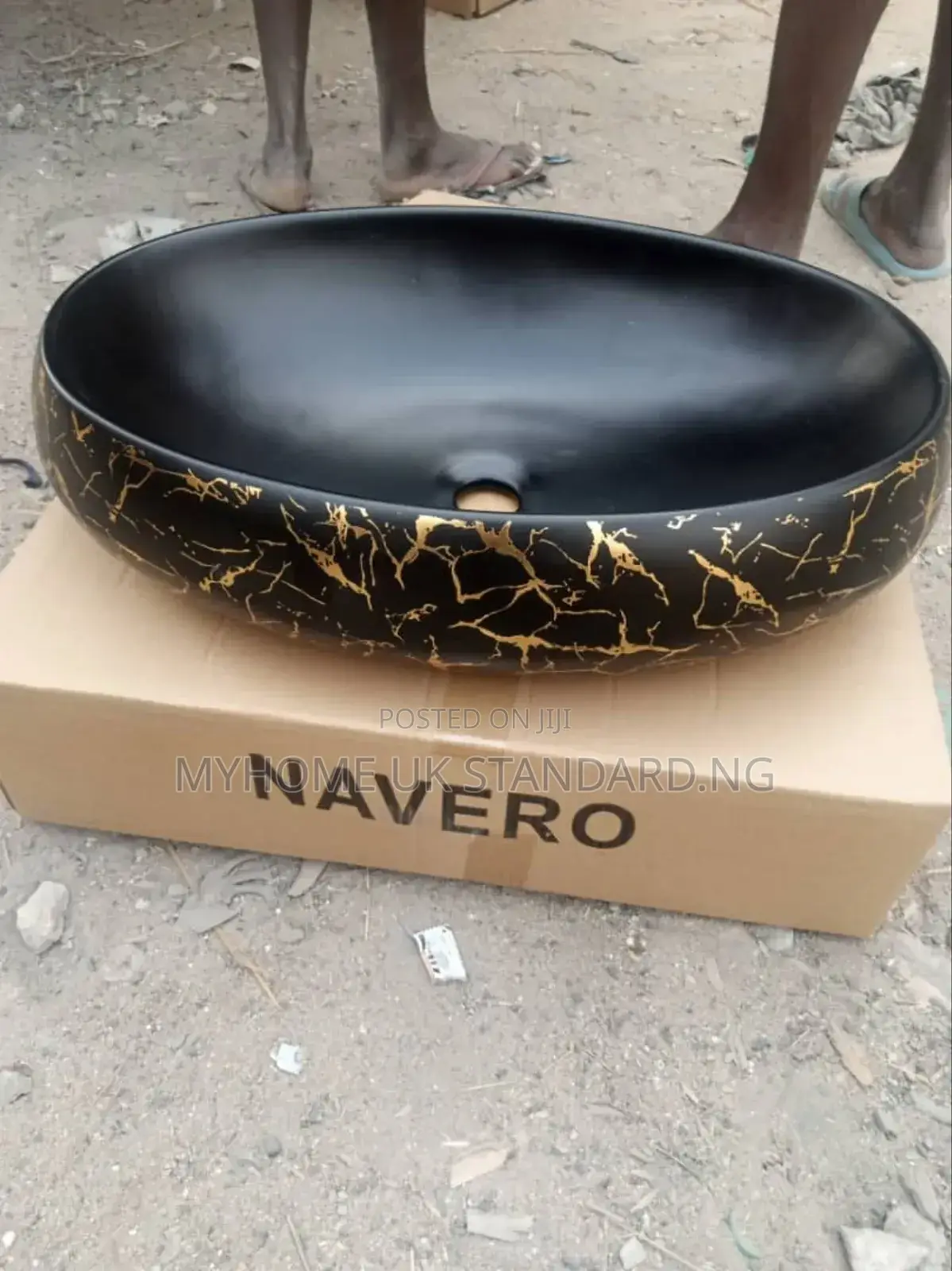 Luxury Black Oval Countertop Bathroom Basin